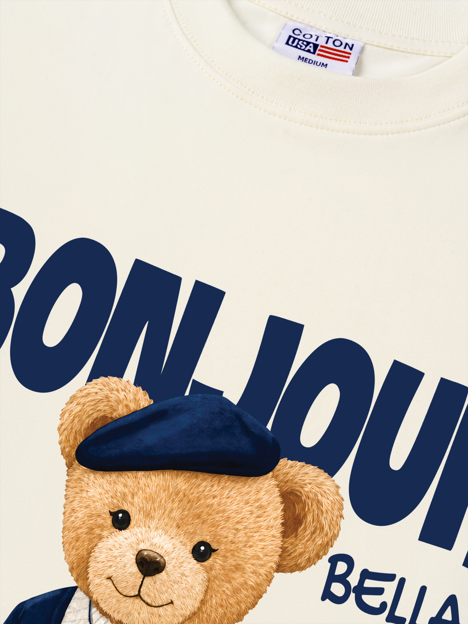 Áo Thun Relaxed Fit Bear Town Bonjour Bella