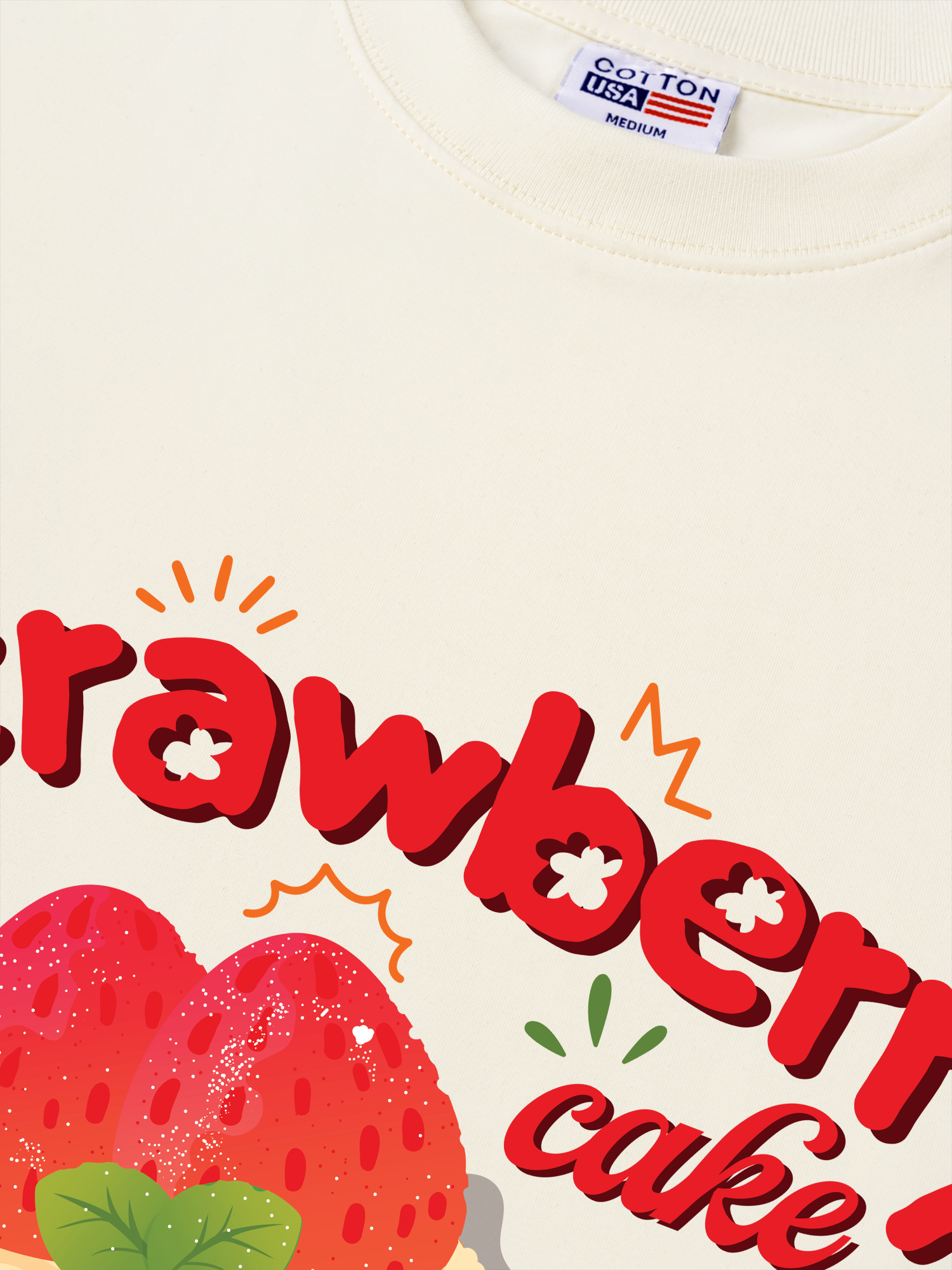 Áo Thun Relaxed Fit Strawberry Cake