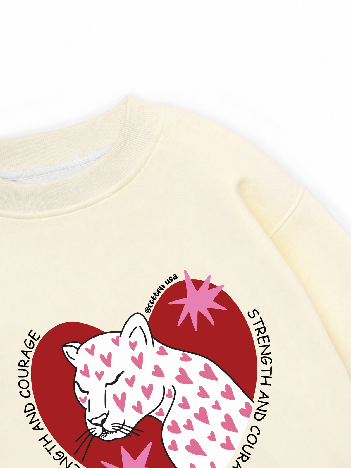 Áo Sweater Nỉ Hai Da Urban Leopard Strength And Courage