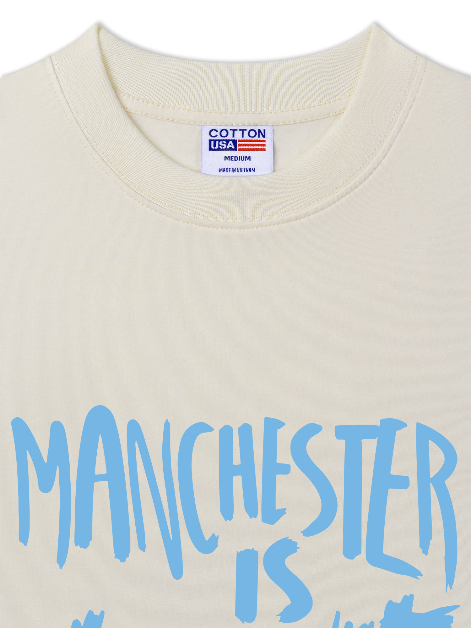 Áo Thun Relaxed Fit Soccer Manchester is Blue