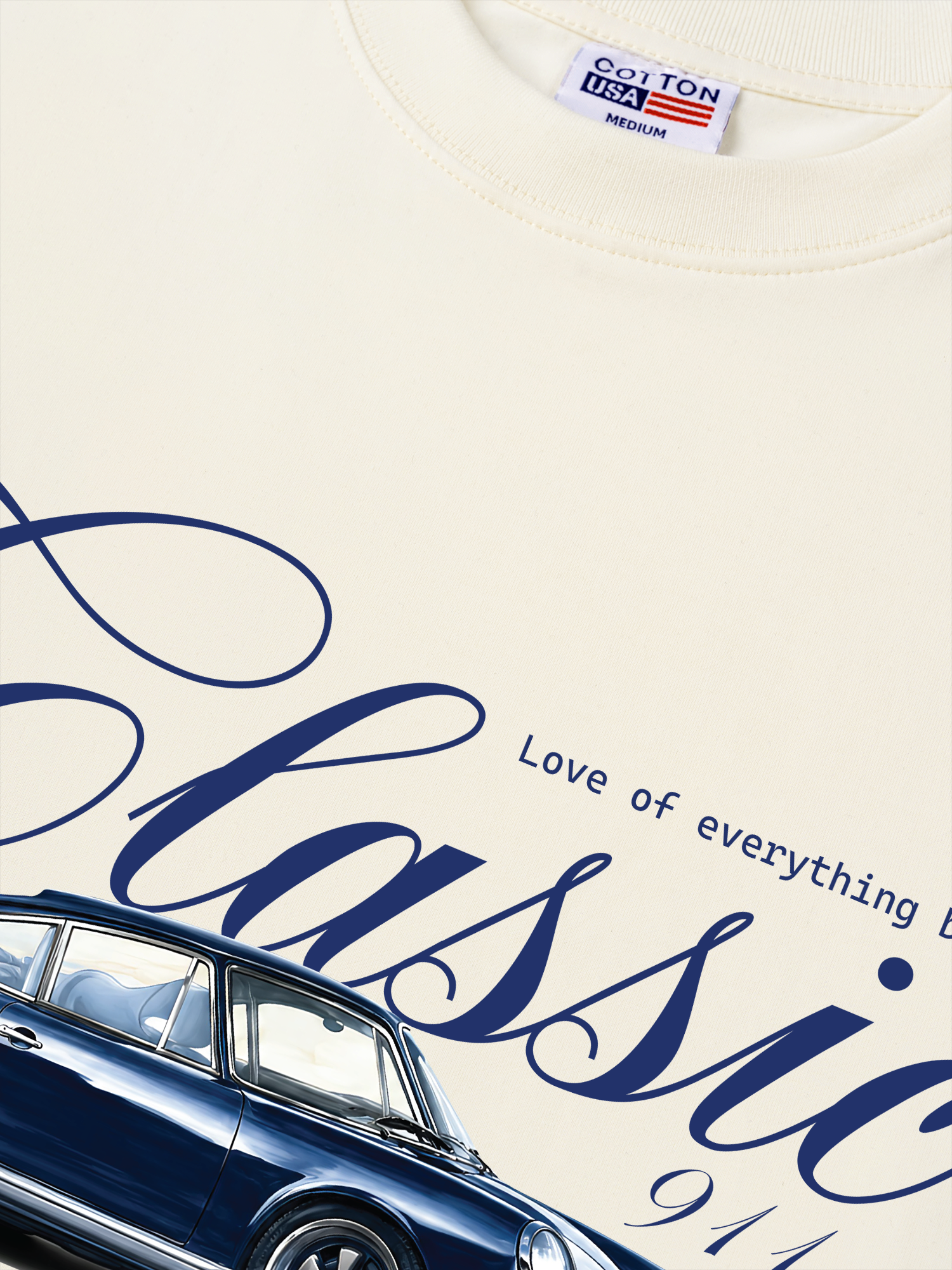 Áo Thun Relaxed Fit  Car Love Of Everything Blue Classic 911