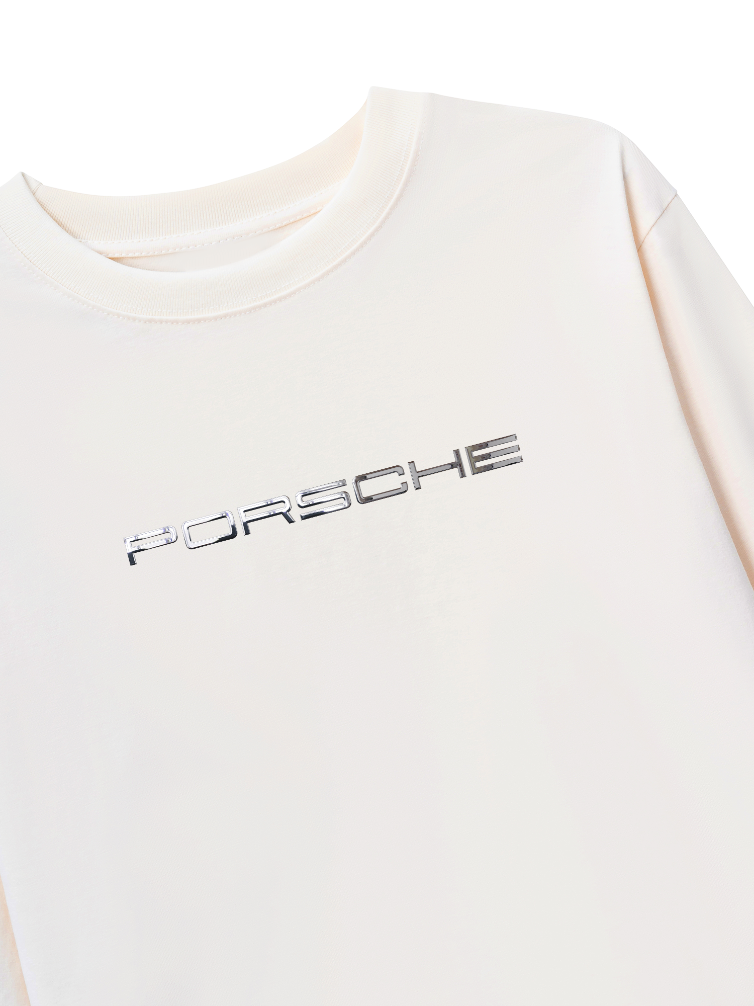 Áo Thun Dài Tay Porsche Chrome Typo