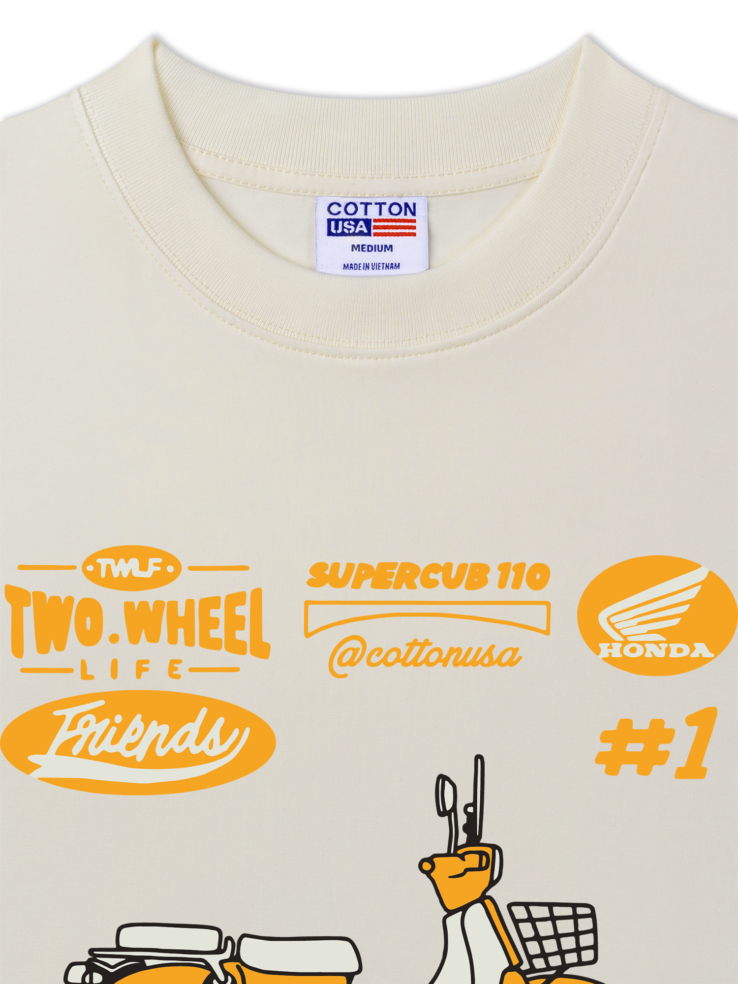 Áo Thun Relaxed Fit Motorbike Super Cub 110