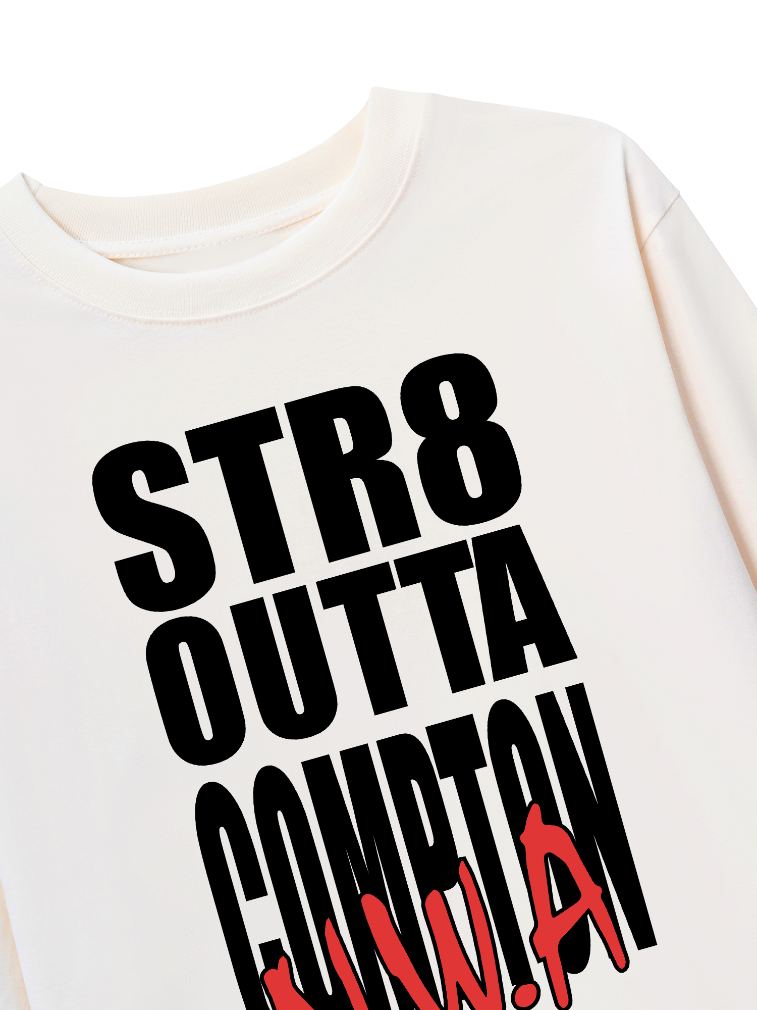 Áo Thun Dài Tay Rapper NWA Straight Outta Compton Typo