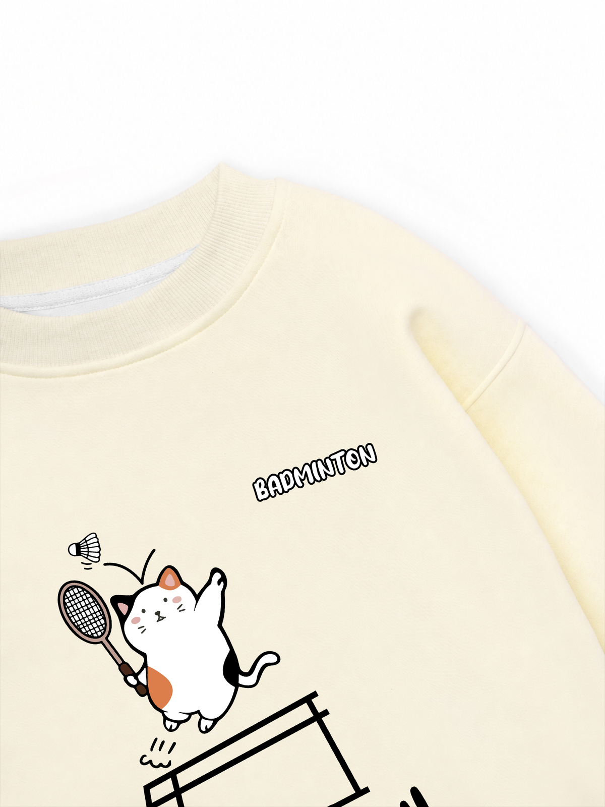 Áo Sweater Nỉ Hai Da Badminton Jumping Smash