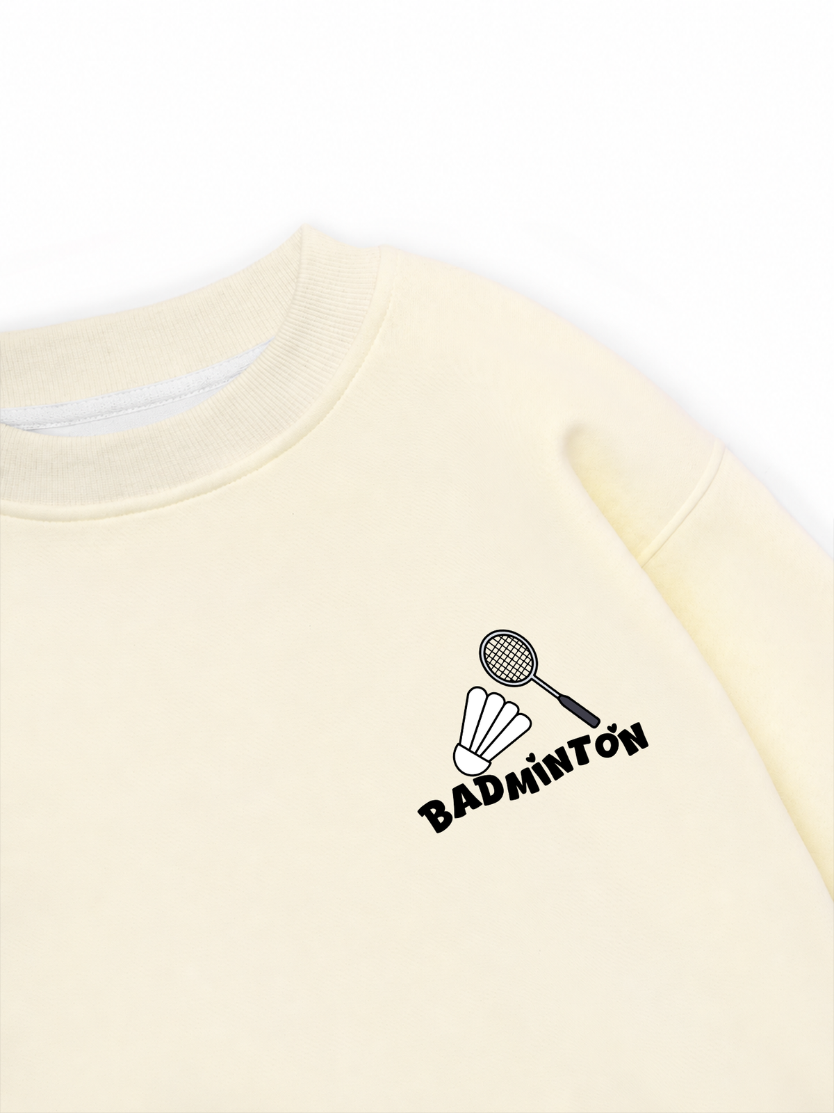Áo Sweater Nỉ Hai Da Badminton In