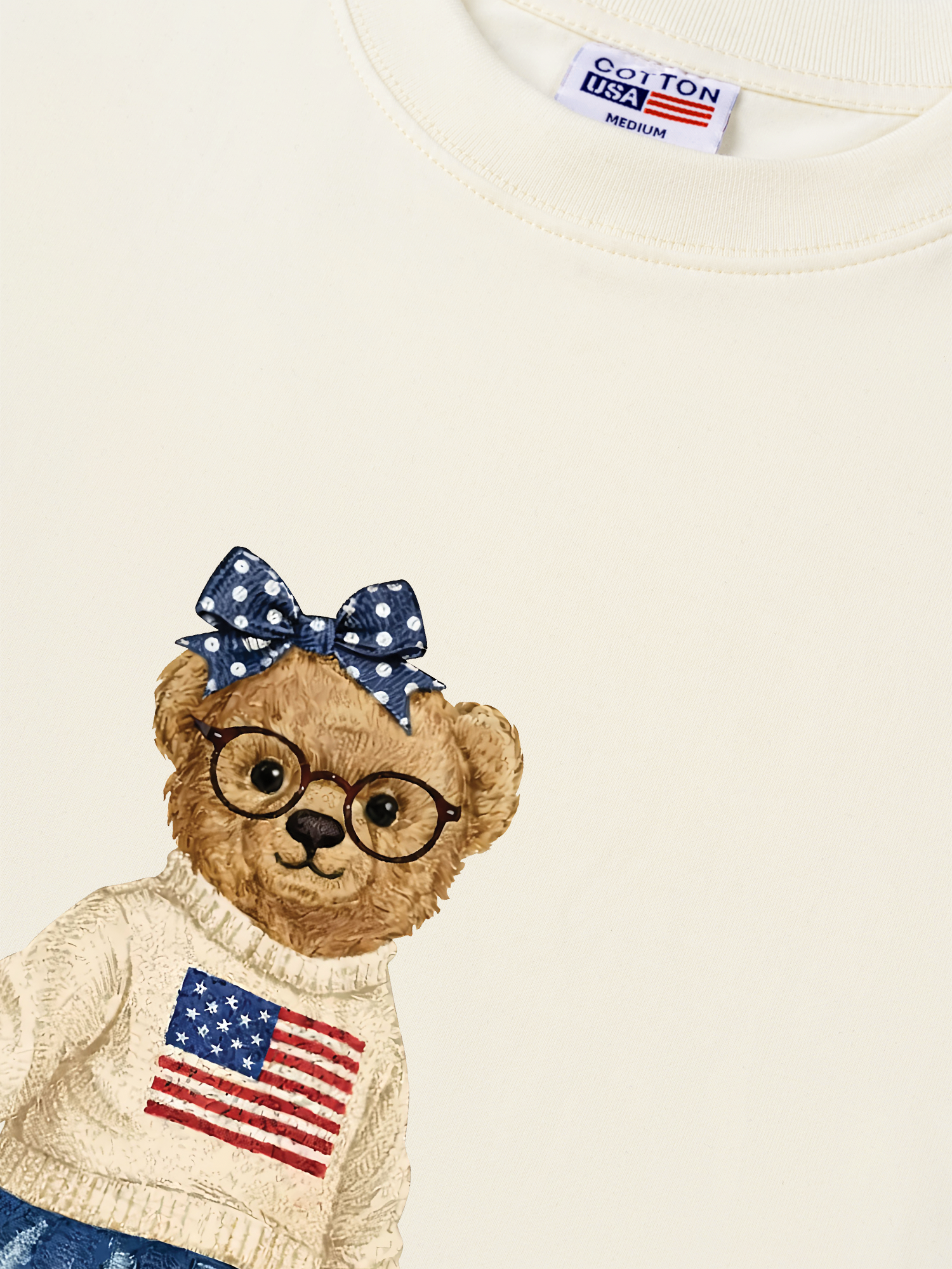 Áo Thun Relaxed Fit Soft Girl Bear