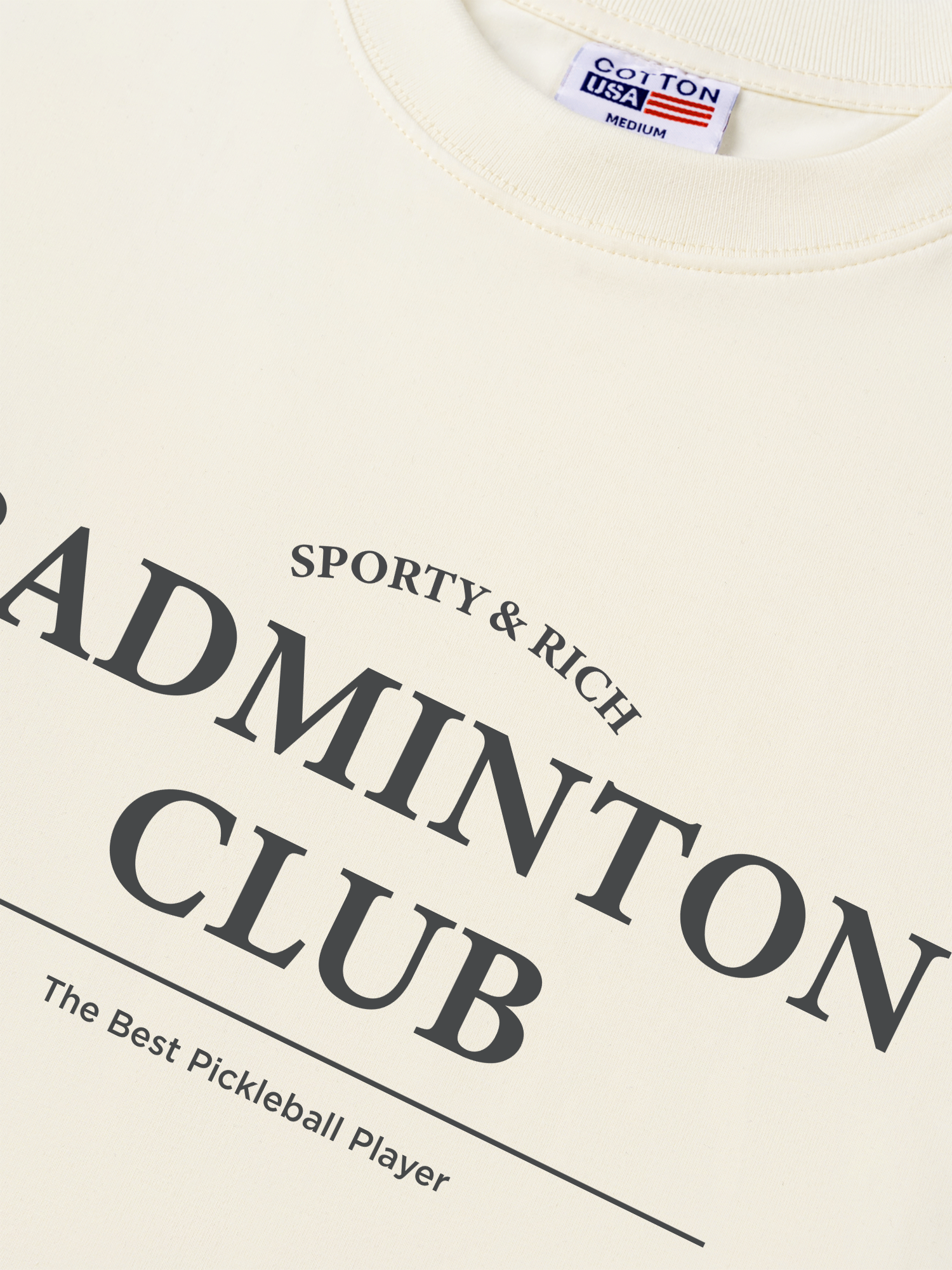 Áo Thun Relaxed Fit Sporty&Rich Badminton Club