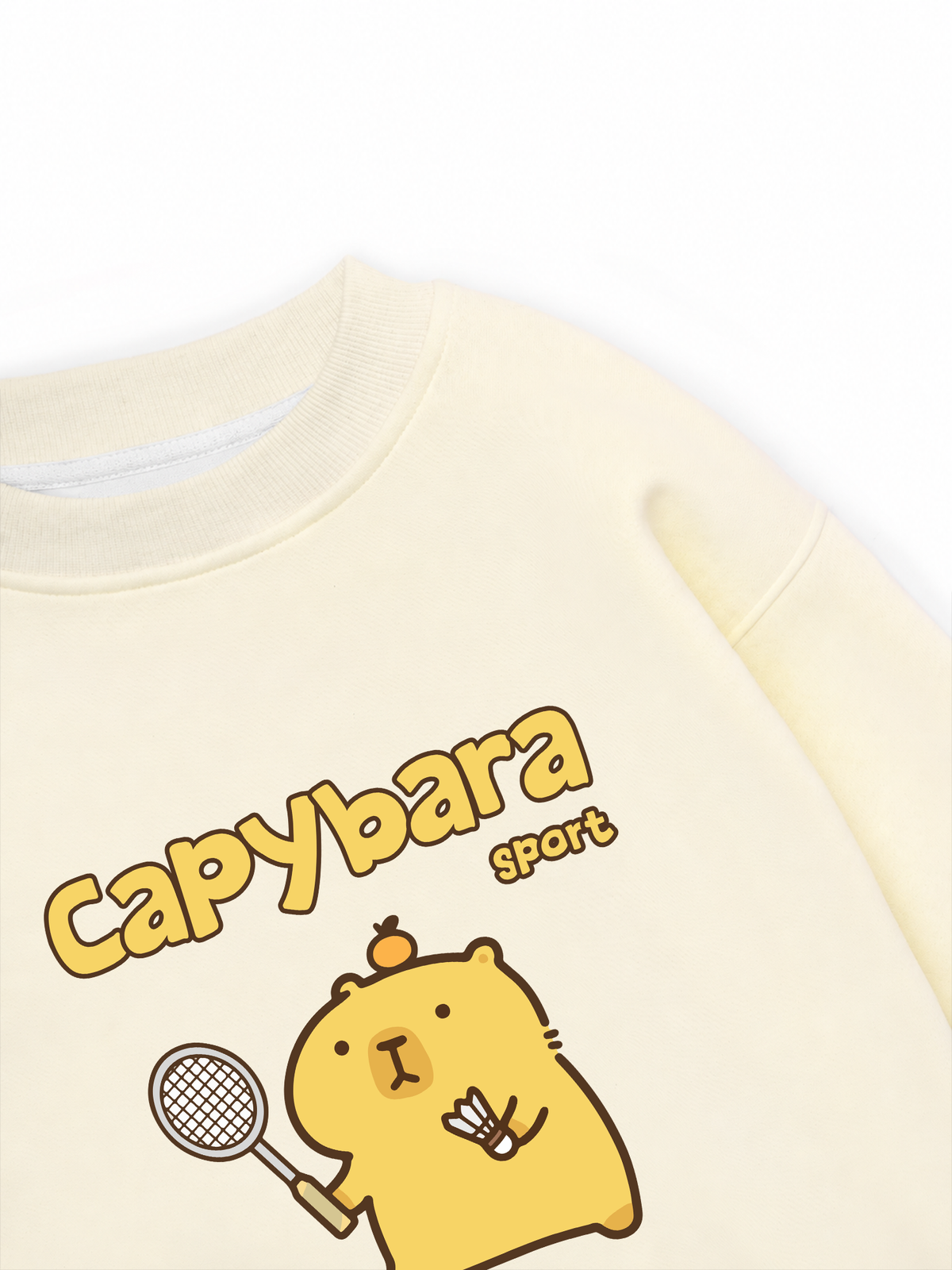 Áo Sweater Nỉ Hai Da Badminton Capybara Sport