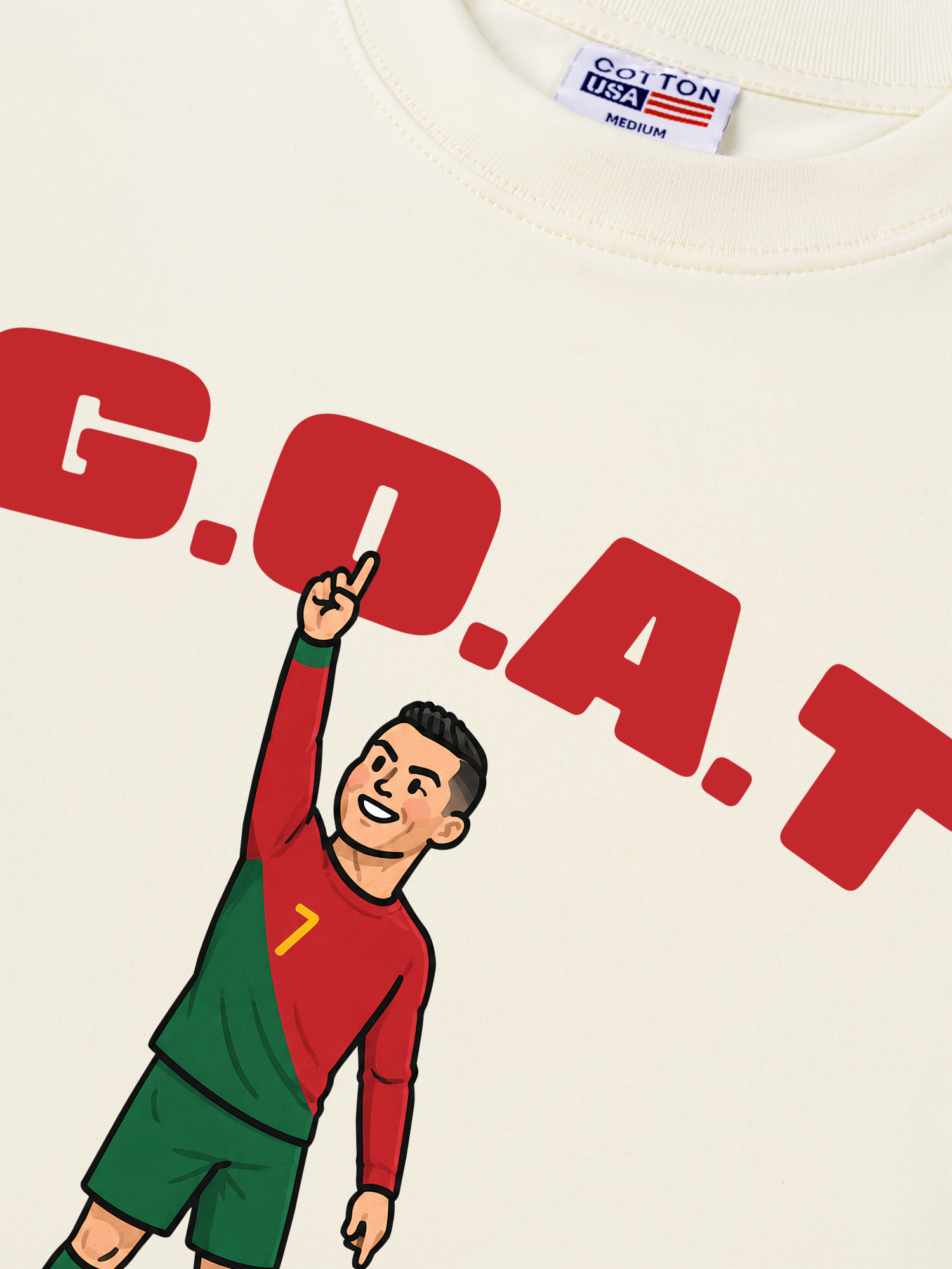 Áo Thun Relaxed Fit Soccer 7 G.O.A.T