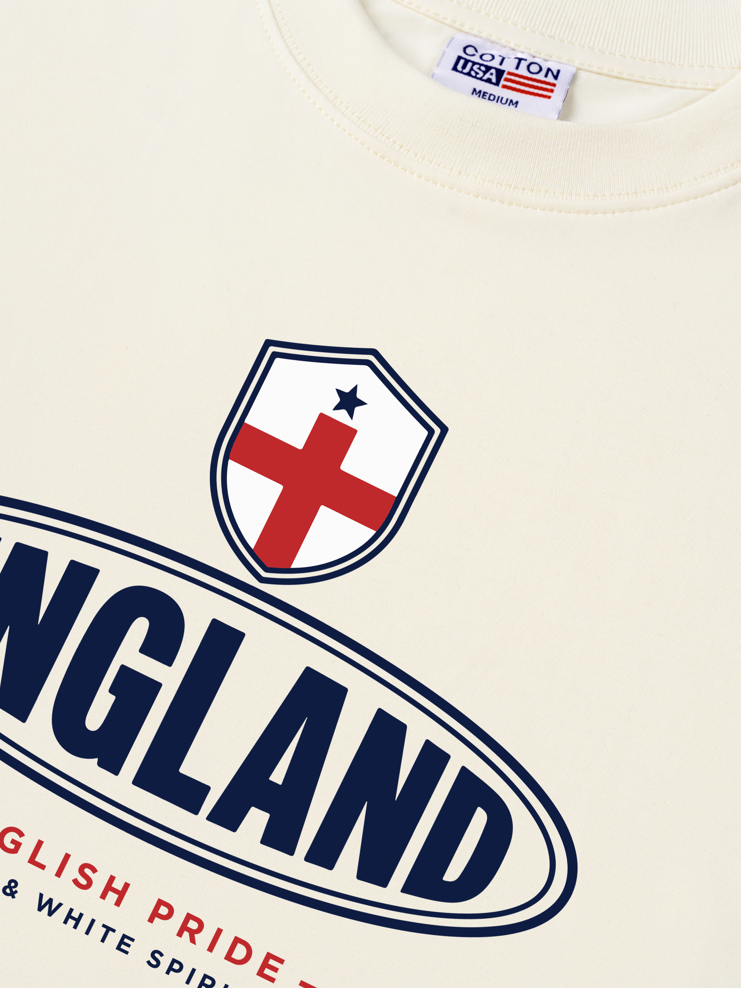 Áo Thun Relaxed Fit Soccer England Red White Spirit