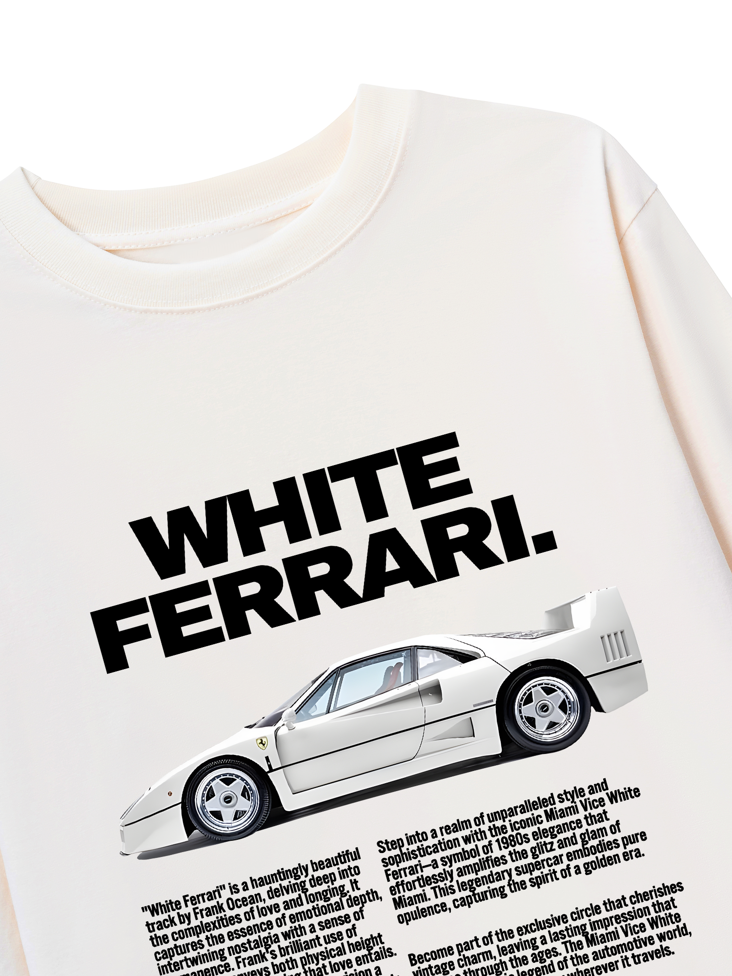 Áo Thun Dài Tay Ferrari White Brilliant