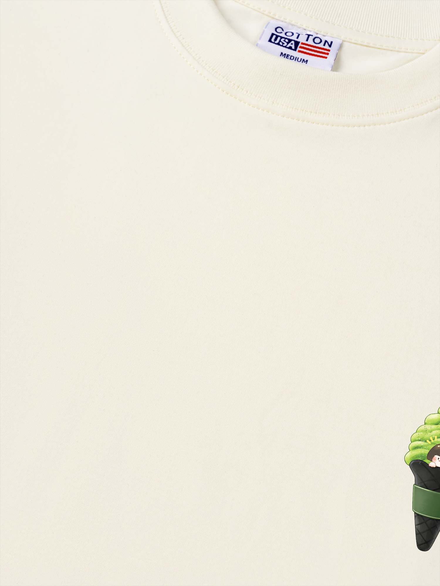 Áo Thun Relaxed Fit Daily Cup Matcha Cream