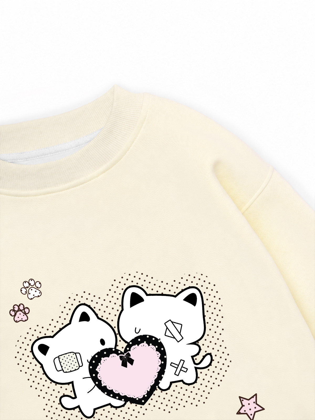 Áo Sweater Nỉ Hai Da Dotty Mood Starlight Kitty Care