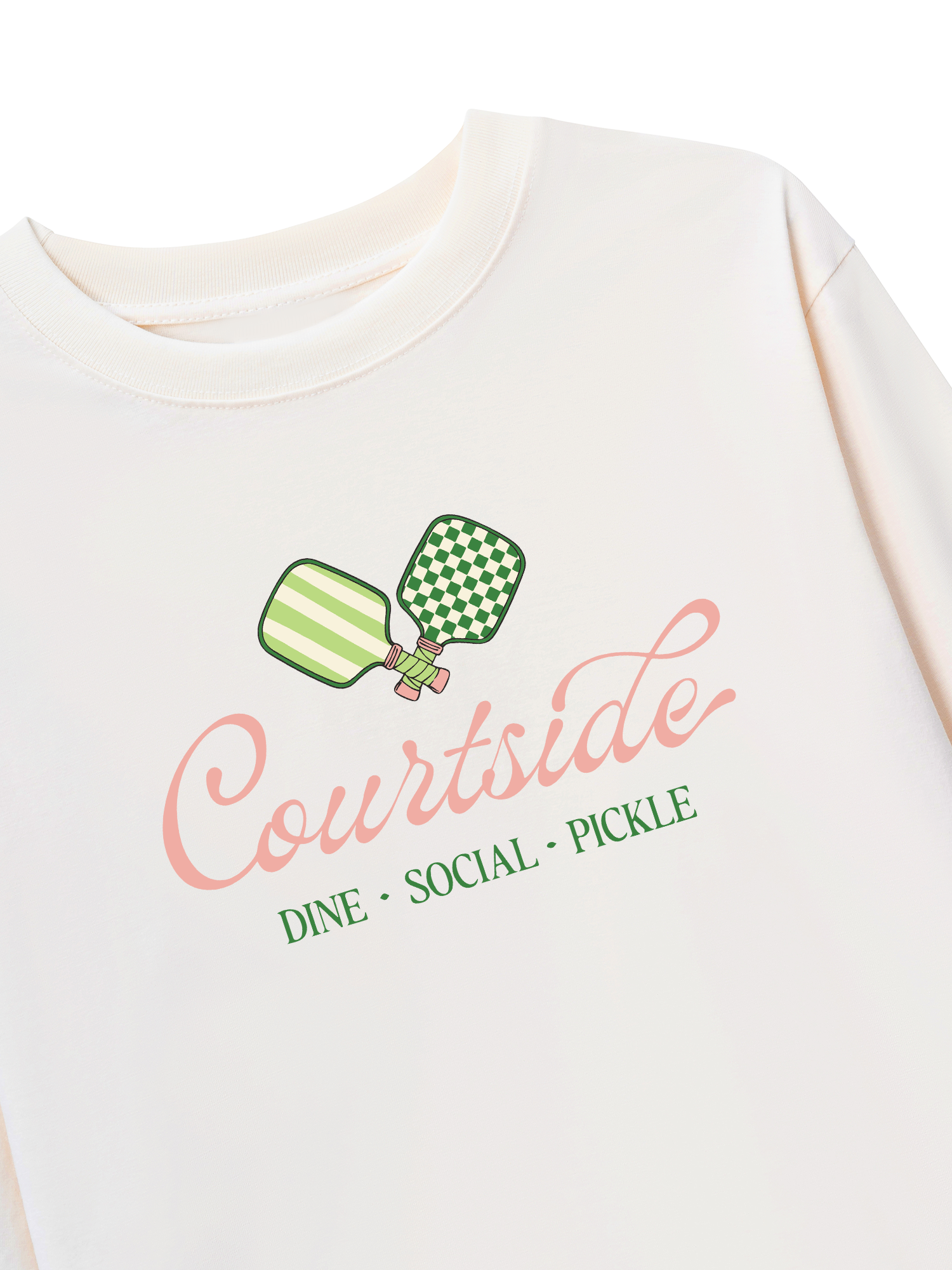 Áo Thun Dài Tay Pickleball Courtside Dine Social Pickle