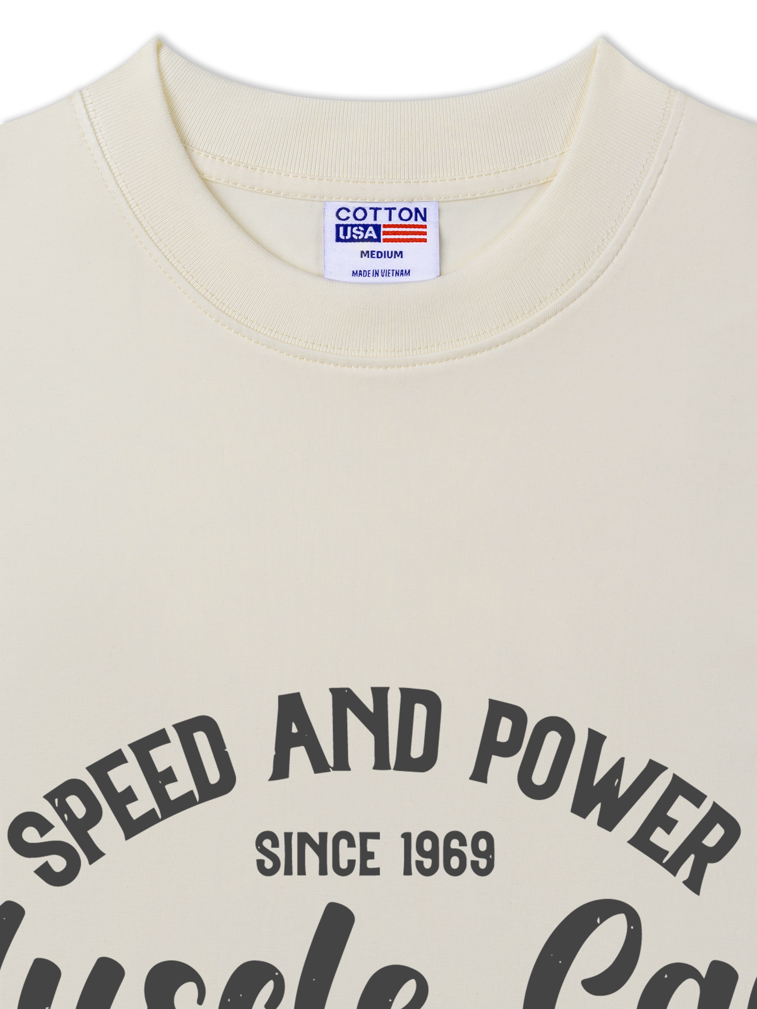 Áo Thun Relaxed Fit Speed And Power Muscle Cars