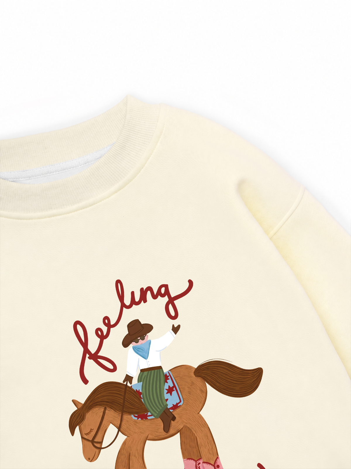 Áo Sweater Nỉ Hai Da Farm Feeling Lucky