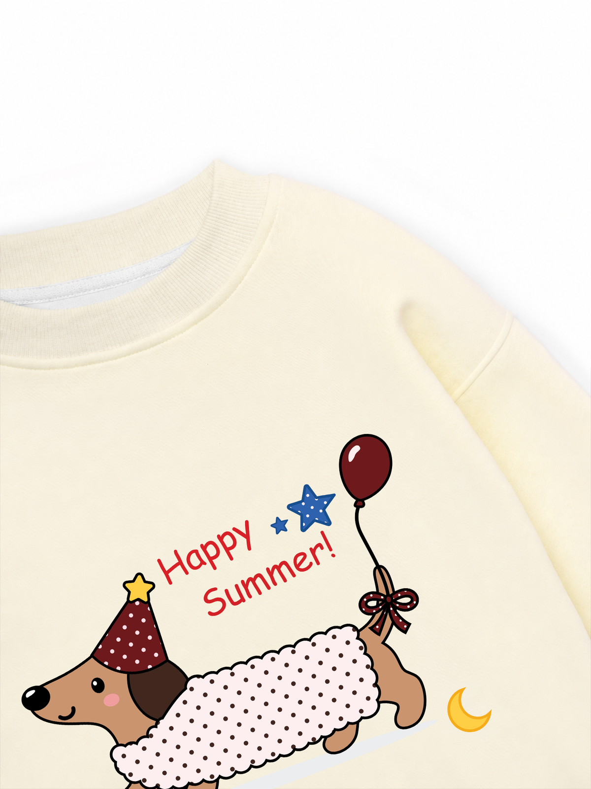 Áo Sweater Nỉ Hai Da Dotty Mood Happy Summer Dog