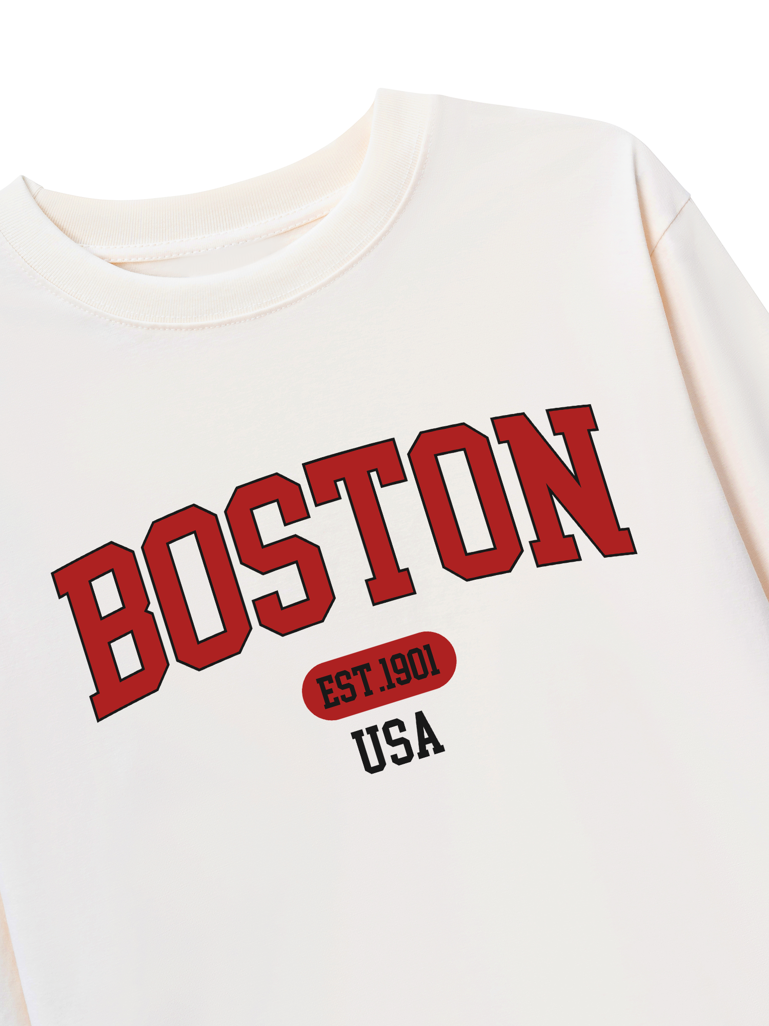 Áo Thun Dài Tay Baseball Collage Boston