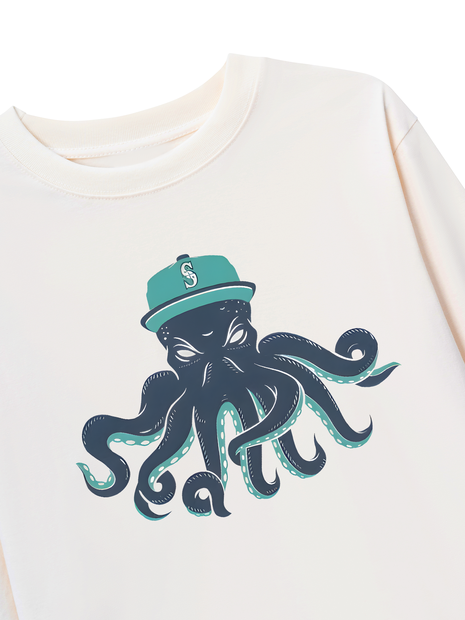 Áo Thun Dài Tay Baseball Green Octopus