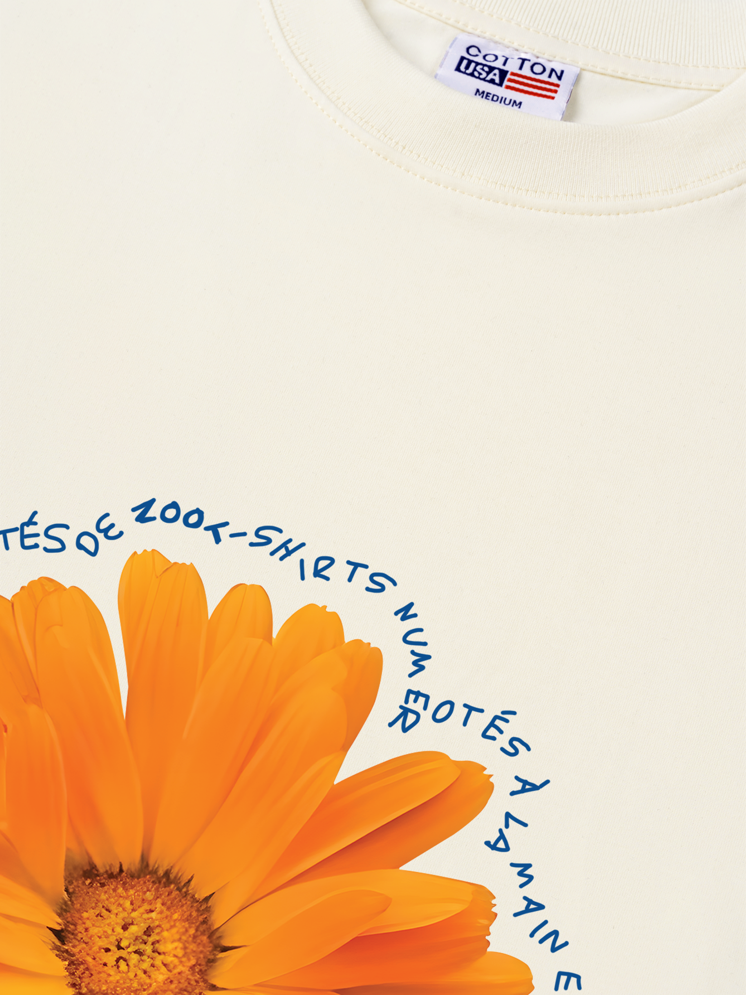 Áo Thun Relaxed Fit Floral Orange Flower