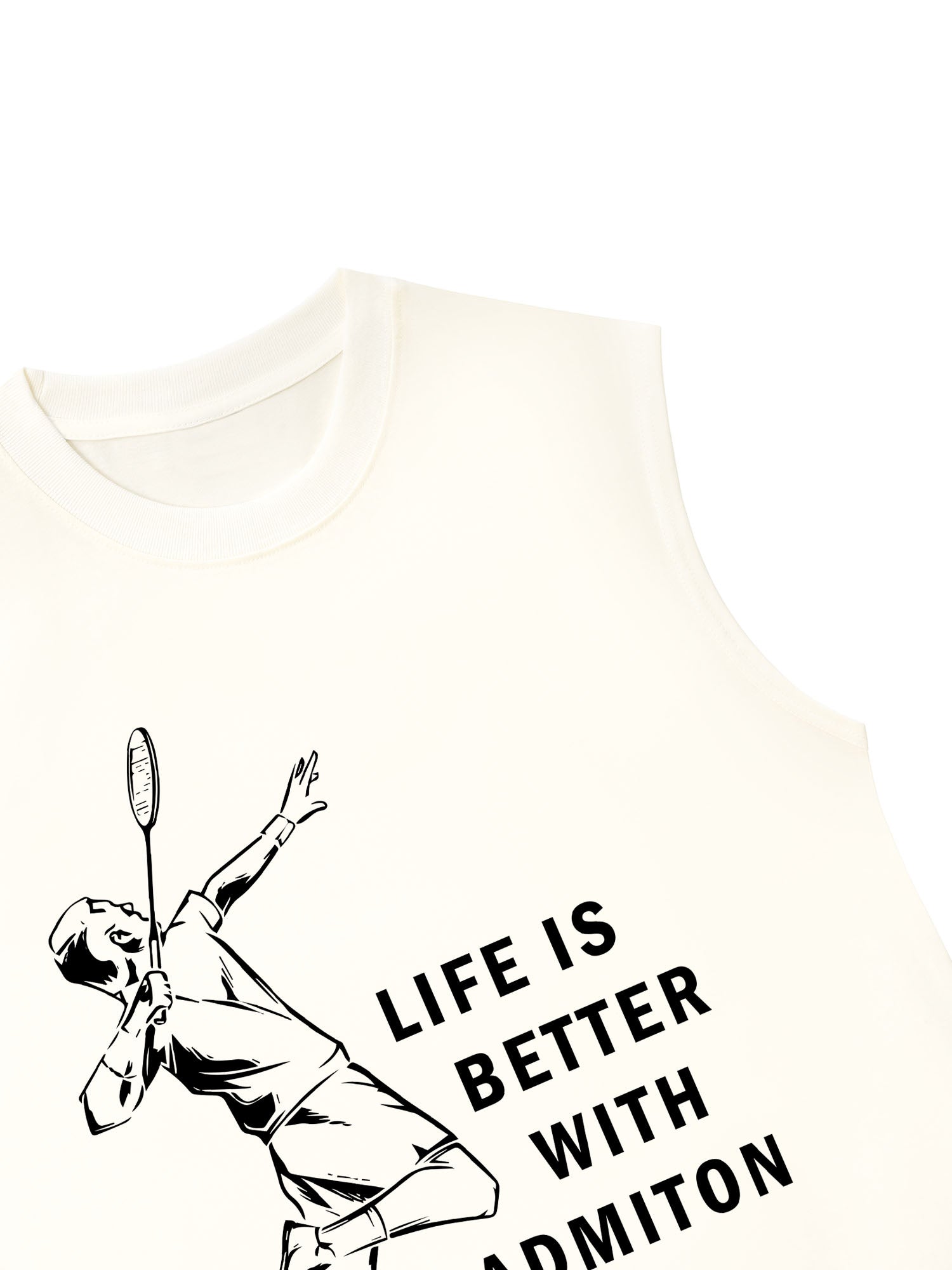Áo Ba Lỗ Relaxed Fit Badminton Life Is Better With Badminton