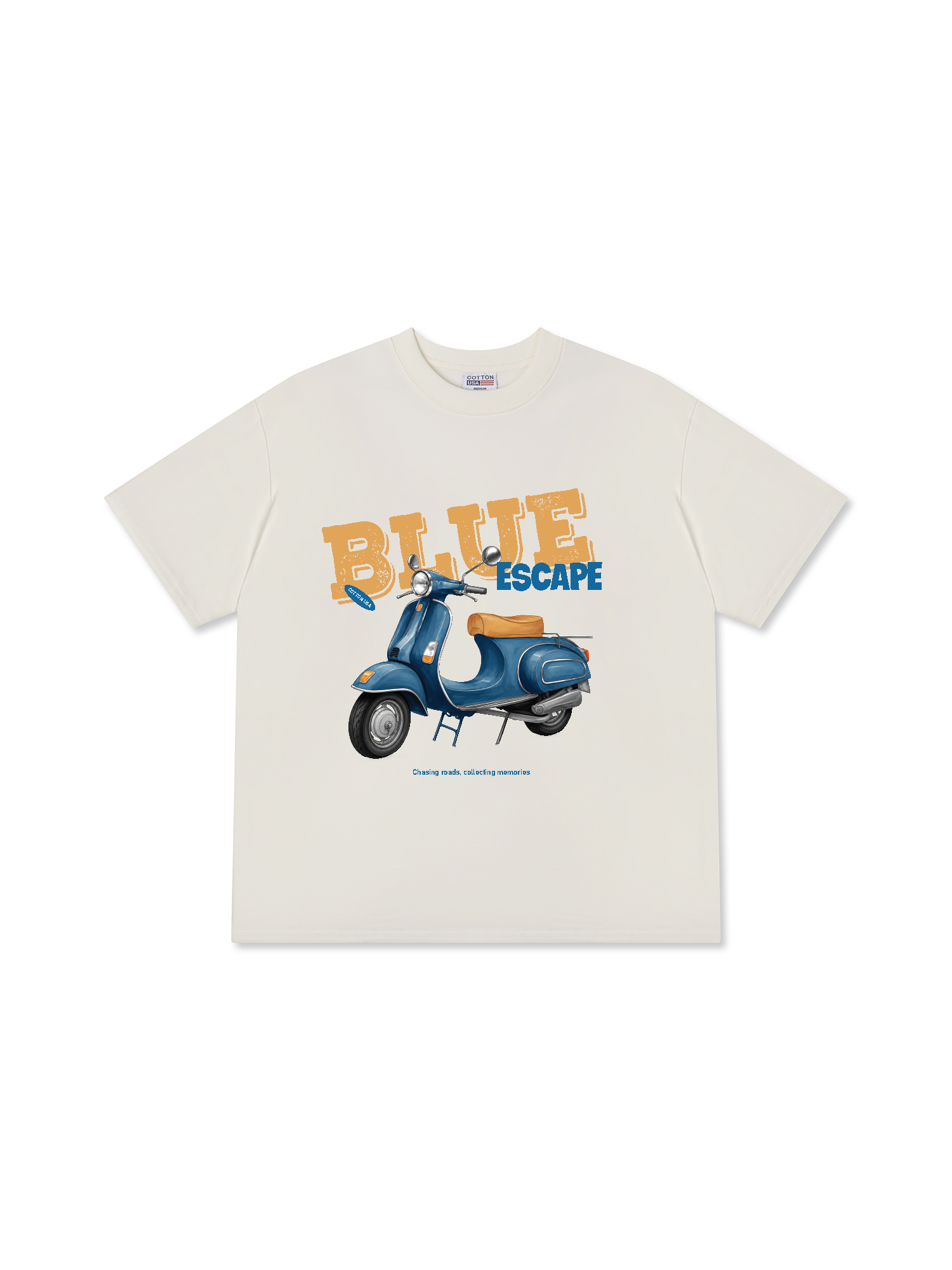 Áo Thun Relaxed Fit Car Blue Escape