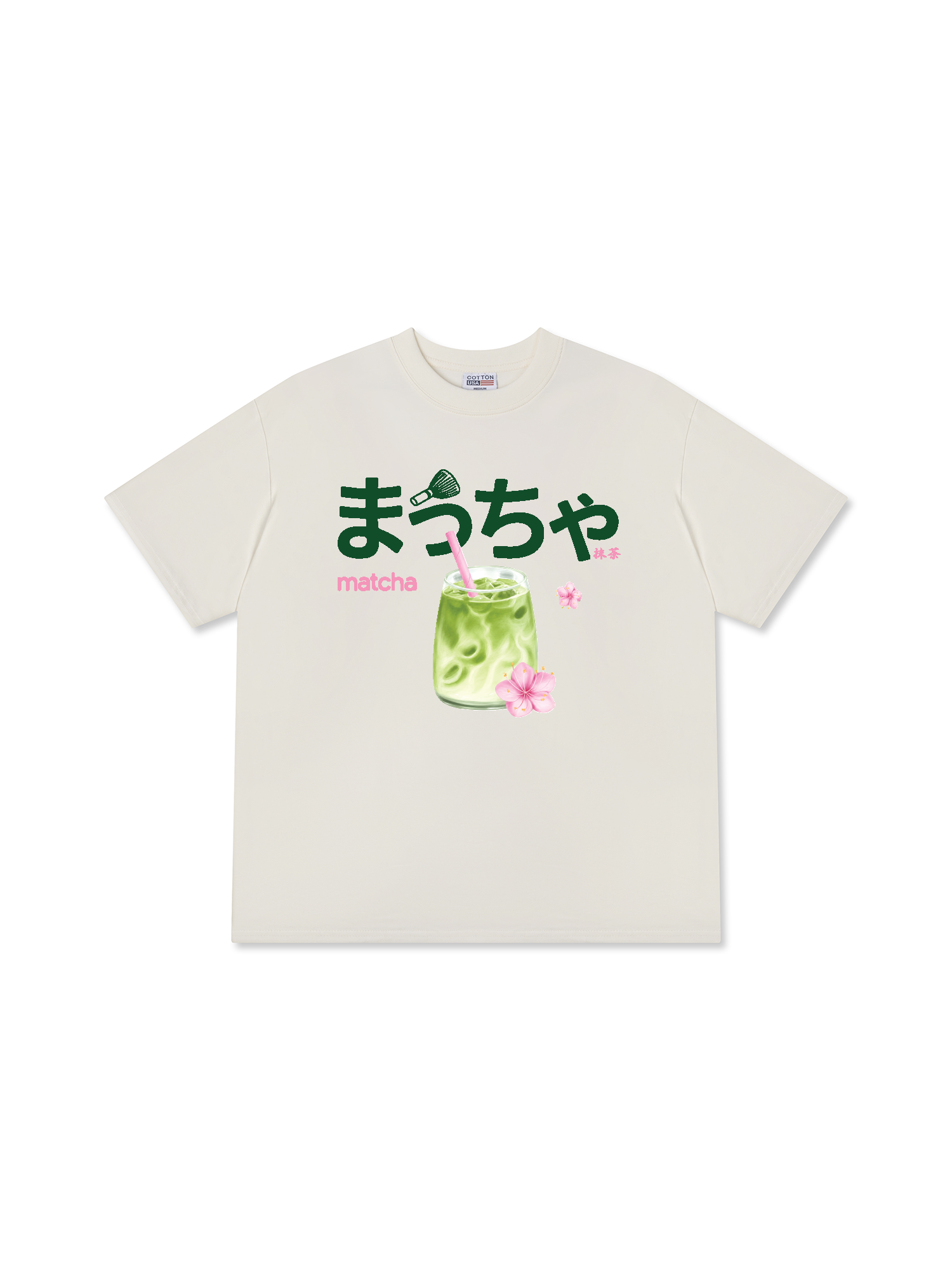 Áo Thun Relaxed Fit Daily Cup Matcha And Flower