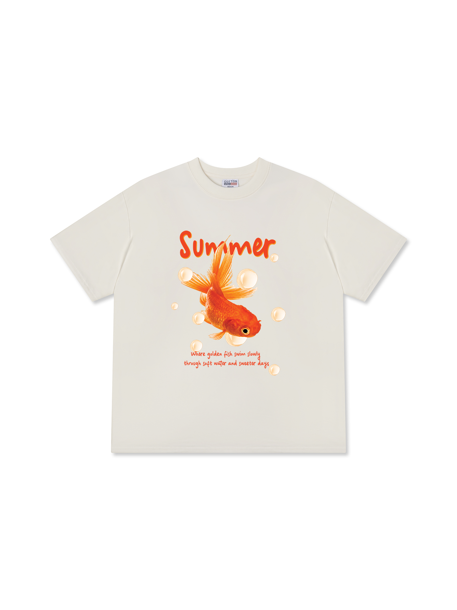 Áo Thun Relaxed Fit Tshirt Tropical Cá Vàng