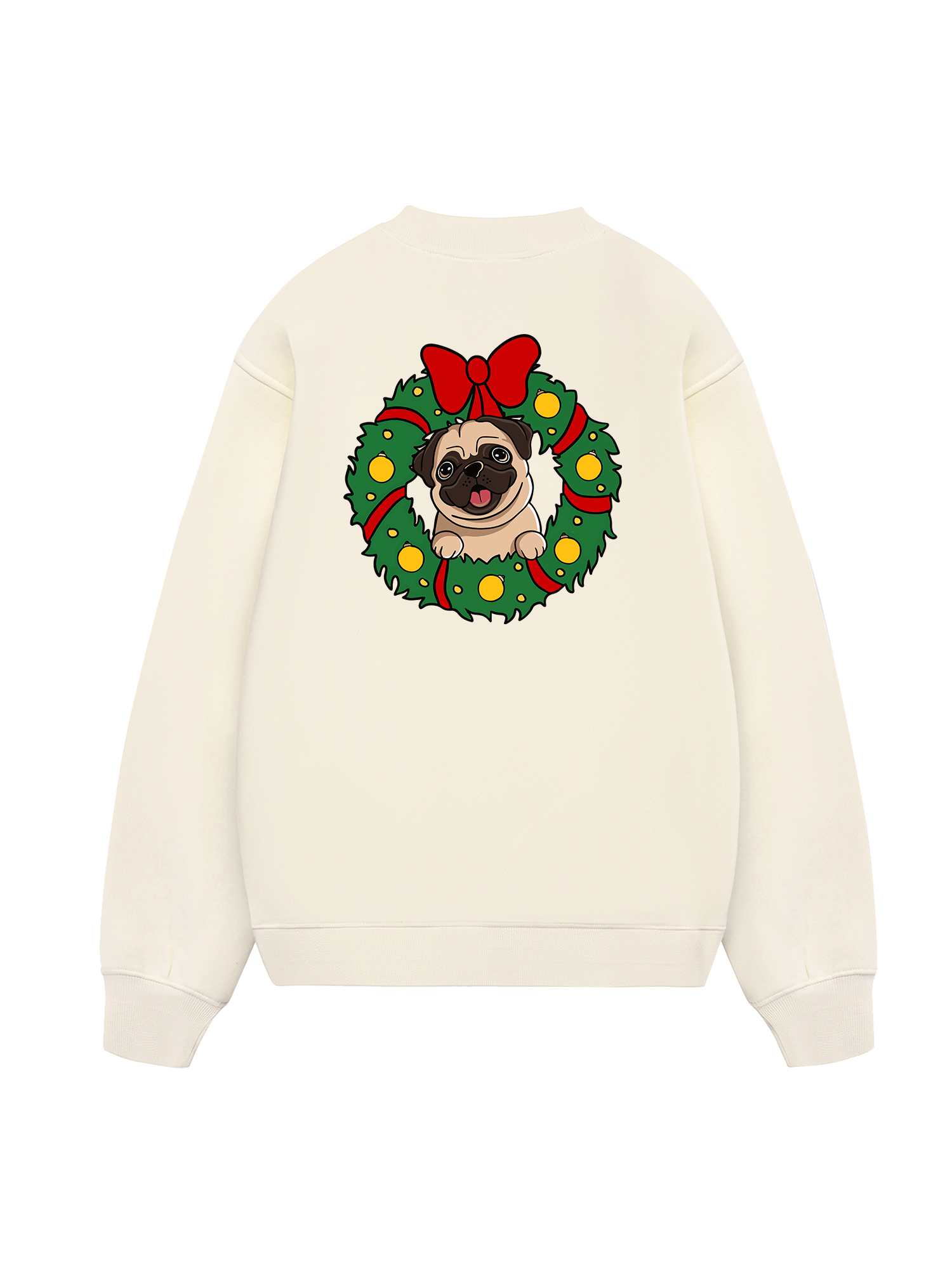 Pug In A Wreath Sweater