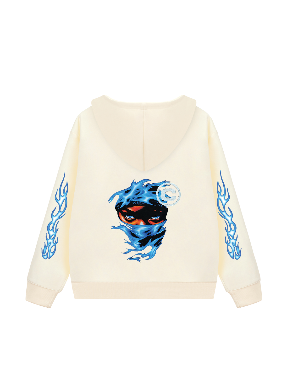 Áo Hoodie Zip Nỉ Hai Da Blue Fire