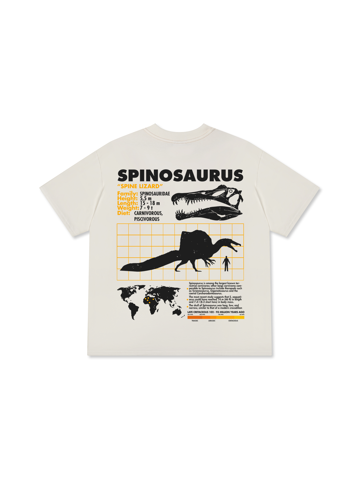 Áo Thun Relaxed Fit Wild Life Analysis Table Spinosaurus