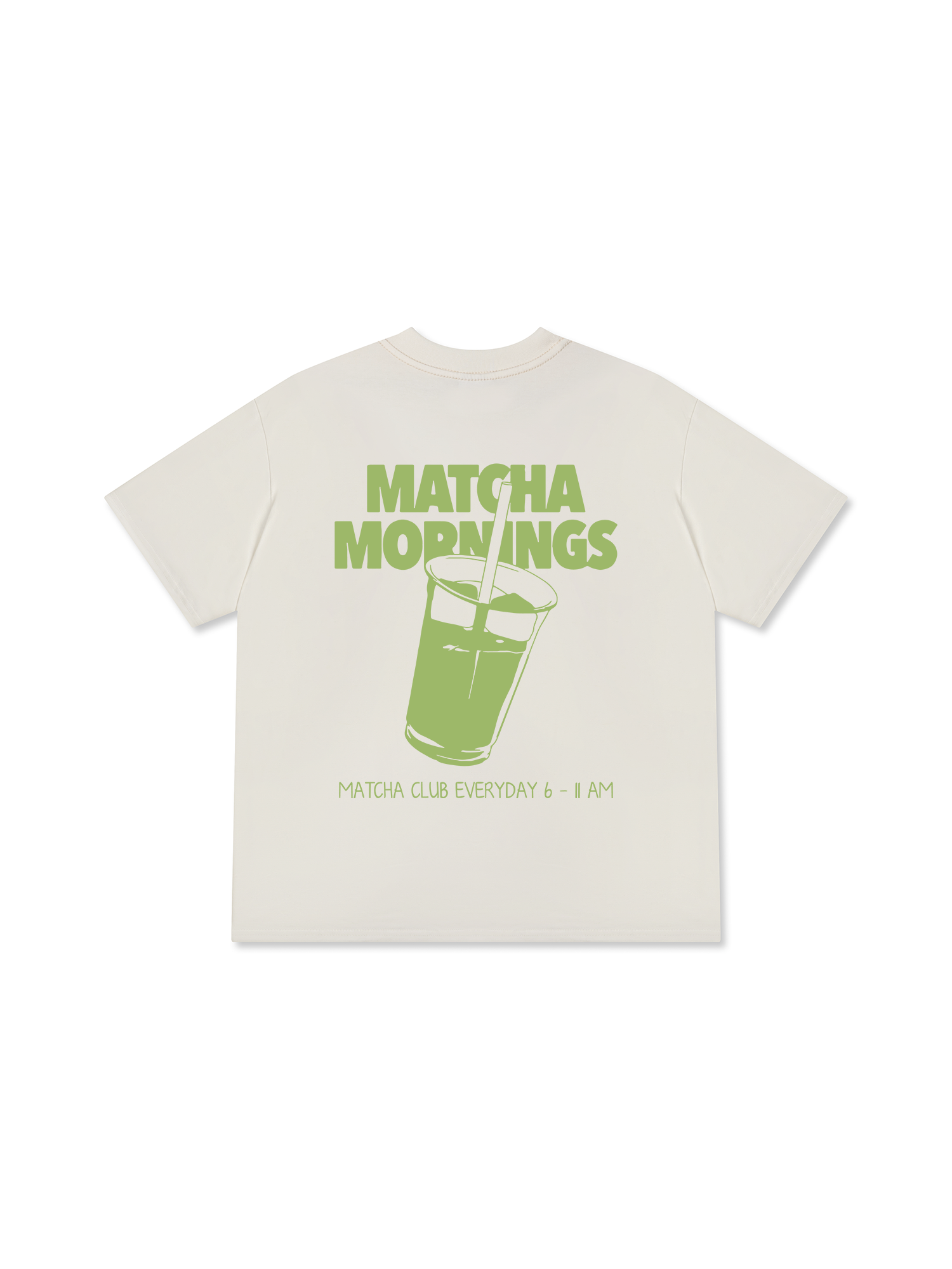 Áo Thun Relaxed Fit Daily Cup Matcha Mornings