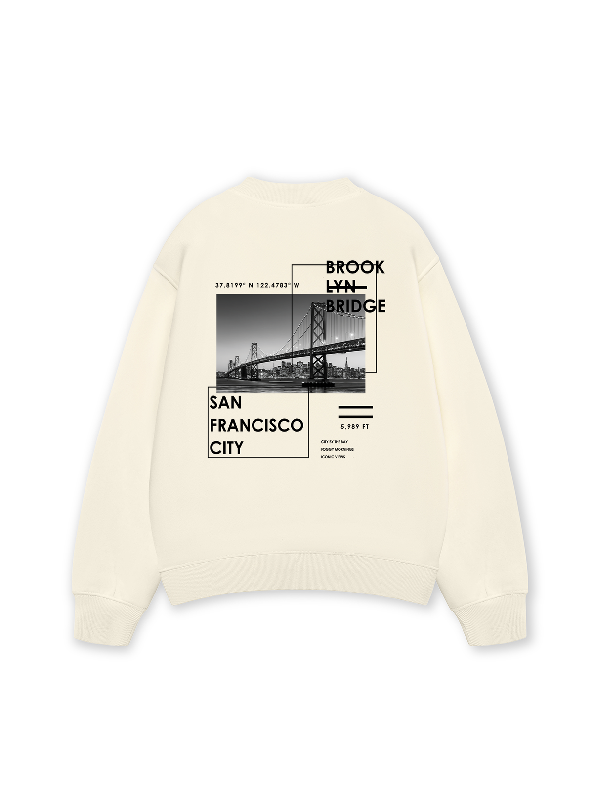 Áo Sweater Nỉ Hai Da City SAN FRANCISCO