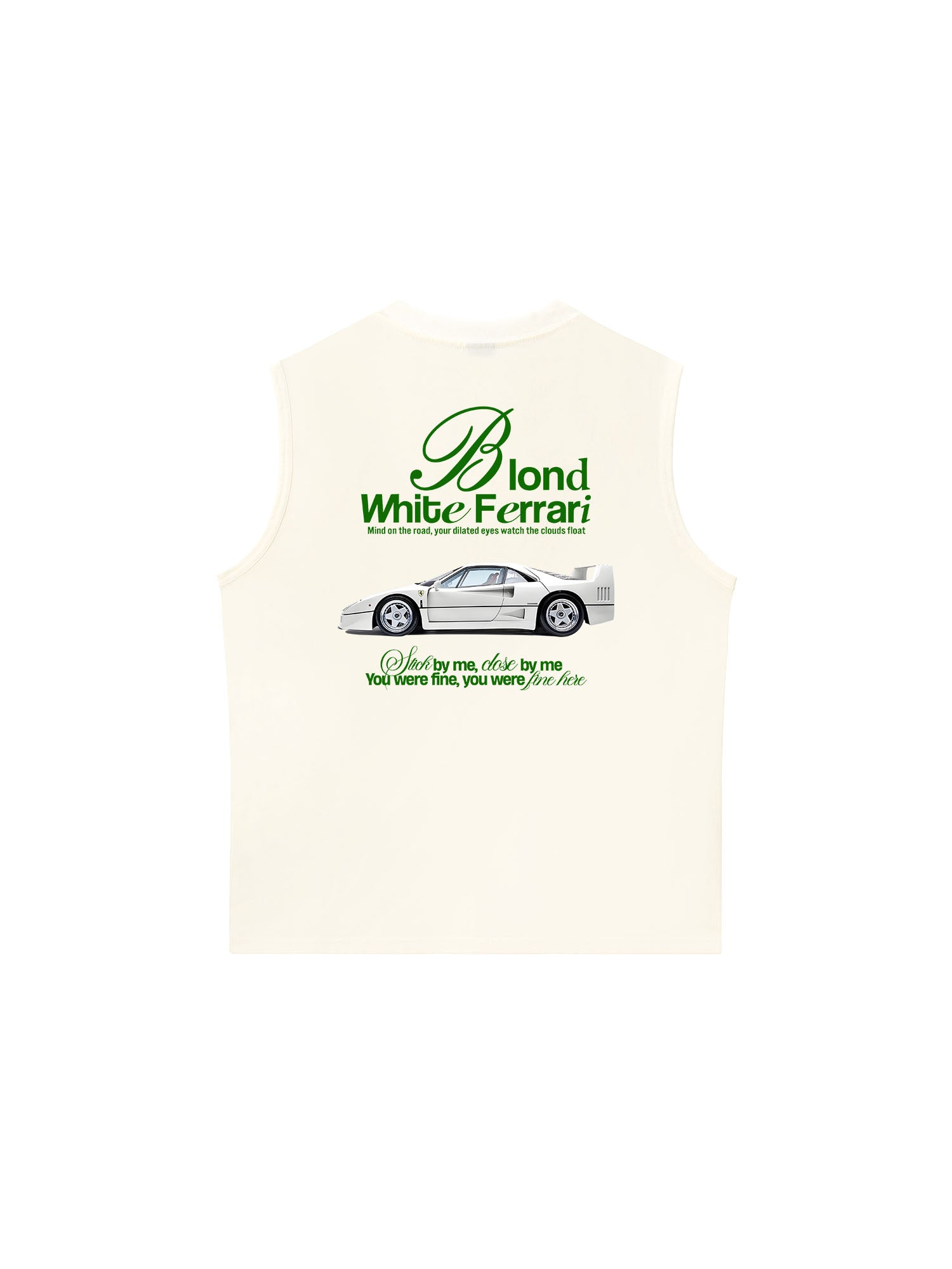 Áo Ba Lỗ Relaxed Fit Ferrari Blond White