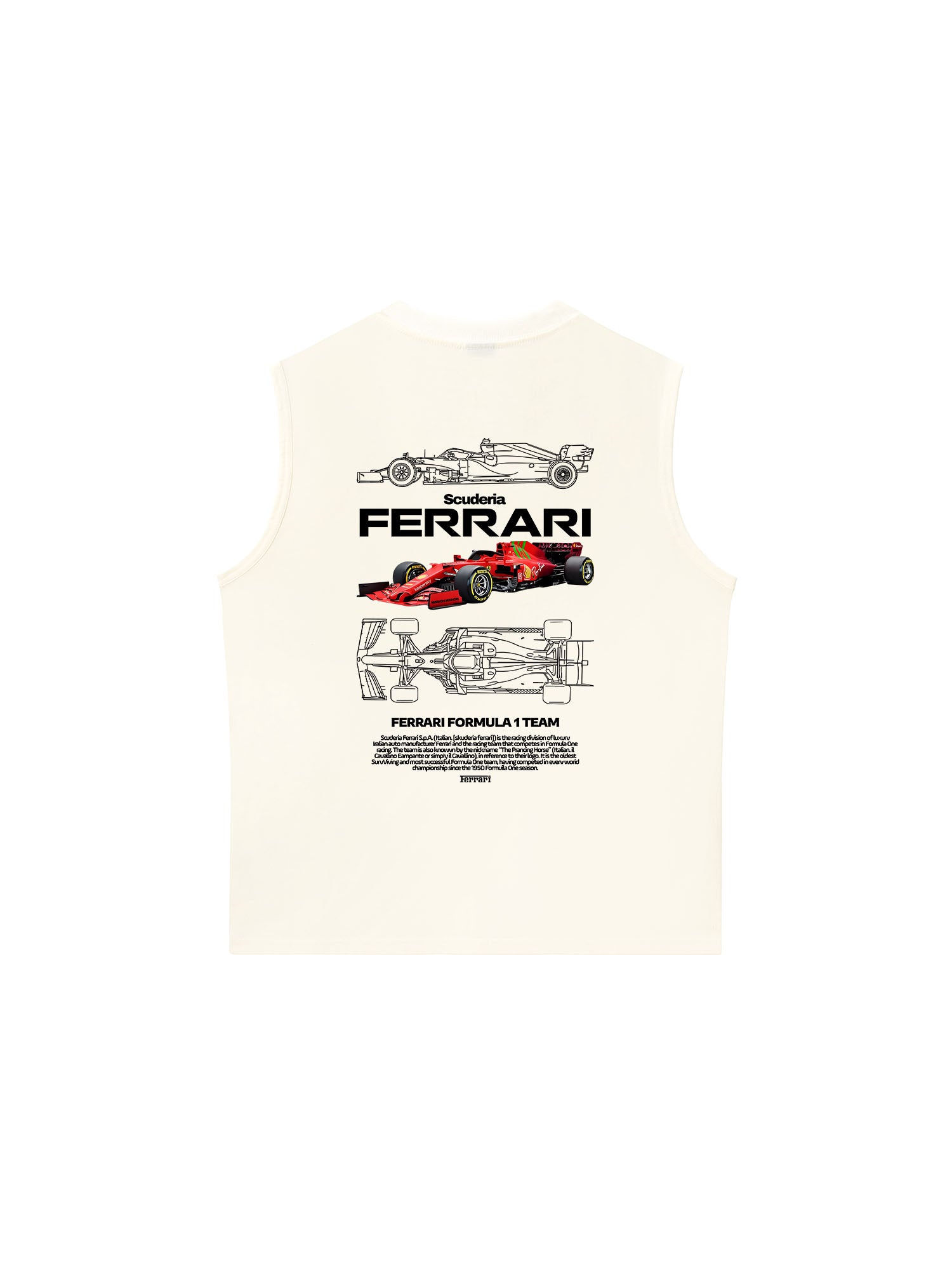 Áo Ba Lỗ Relaxed Fit Ferrari The Pracing Horse