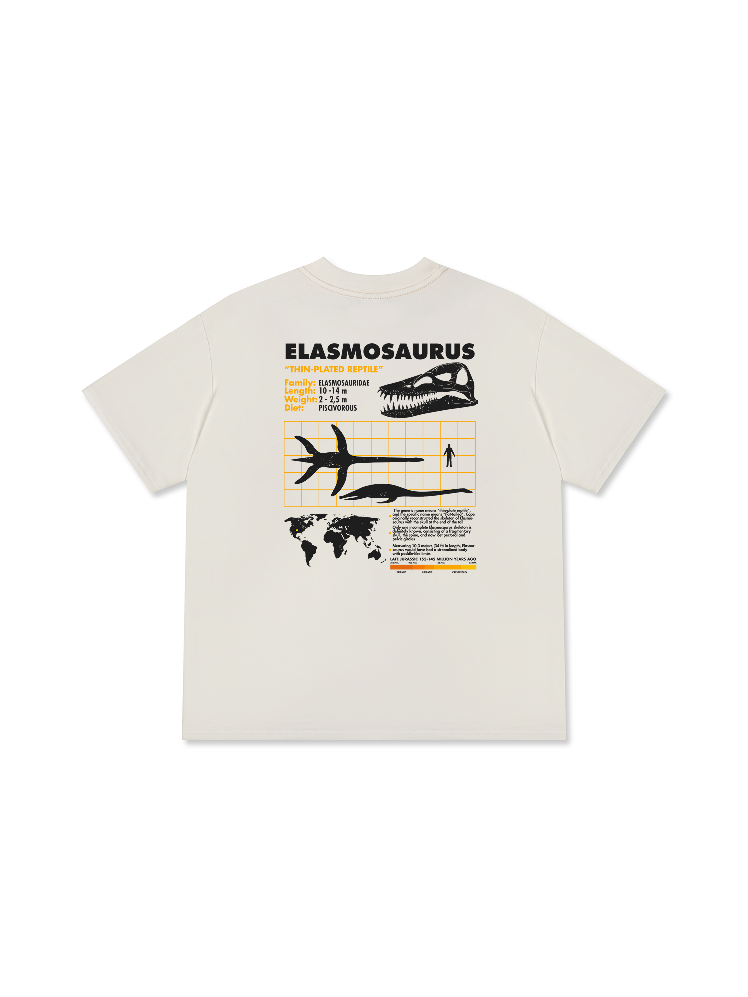 Áo Thun Relaxed Fit Analysis Table Elasmosaurus