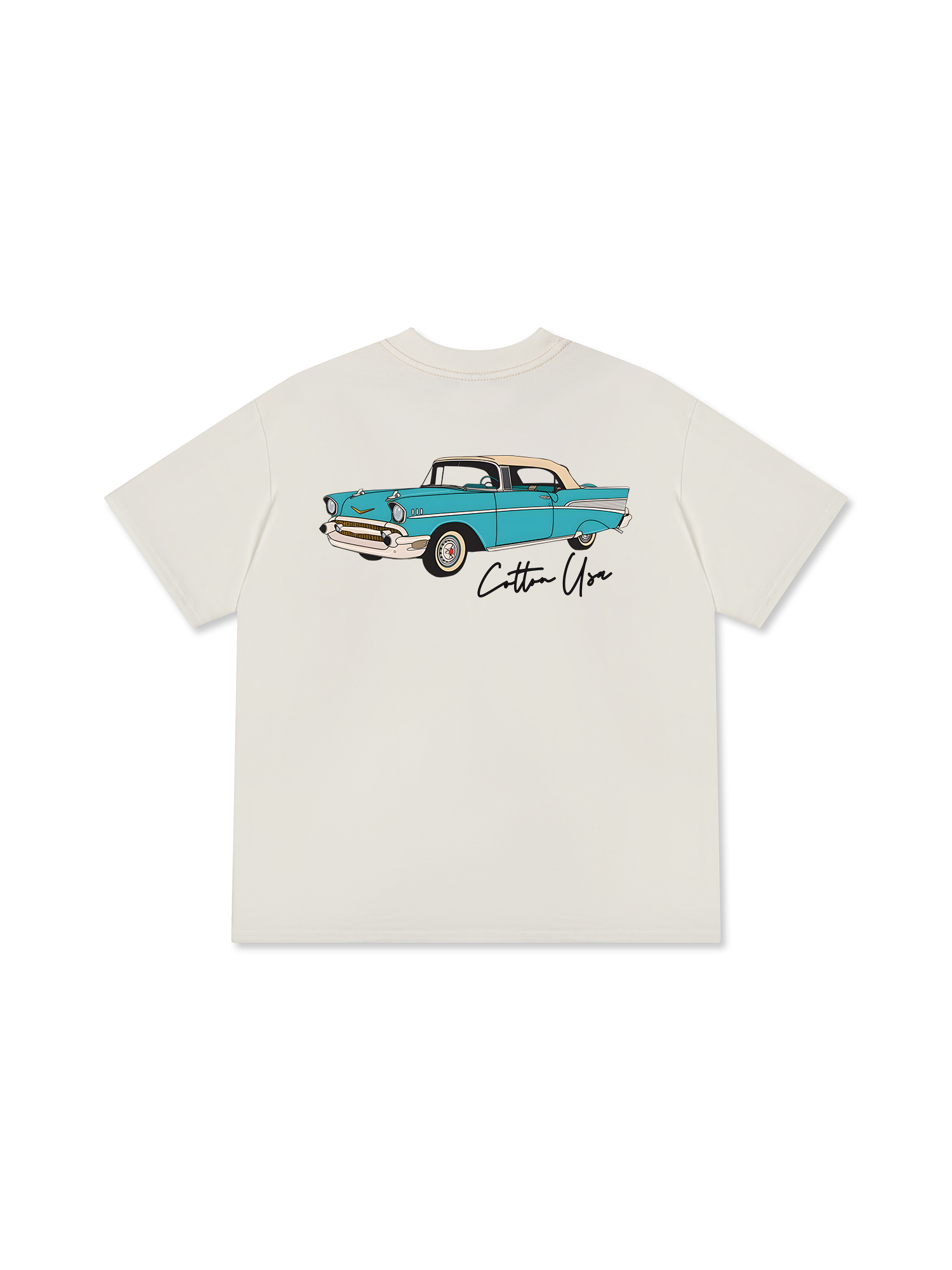 Áo Thun Relaxed Fit Classic Car Blue