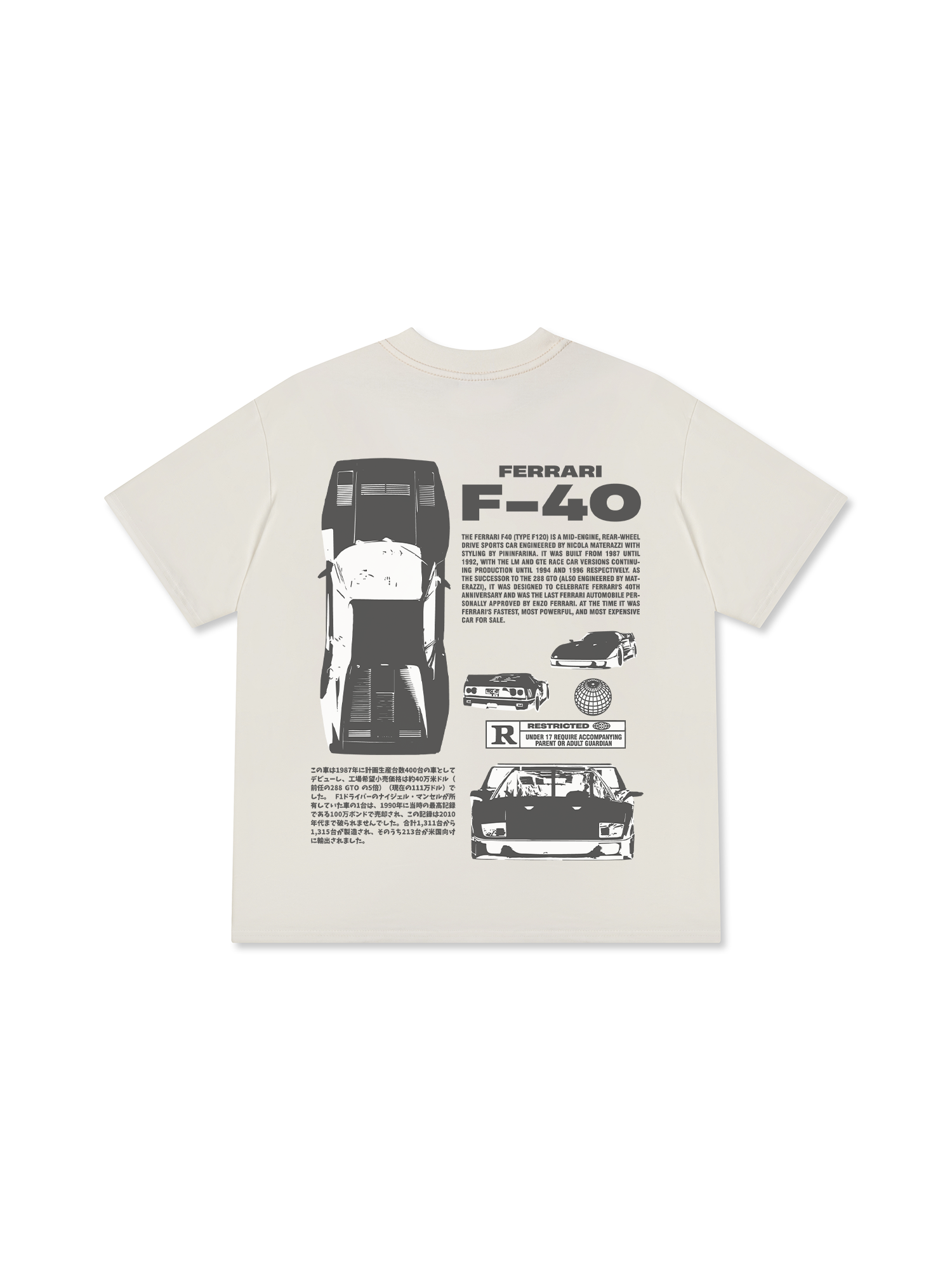 Áo Thun Relaxed Fit Ferrari F-40 Classic