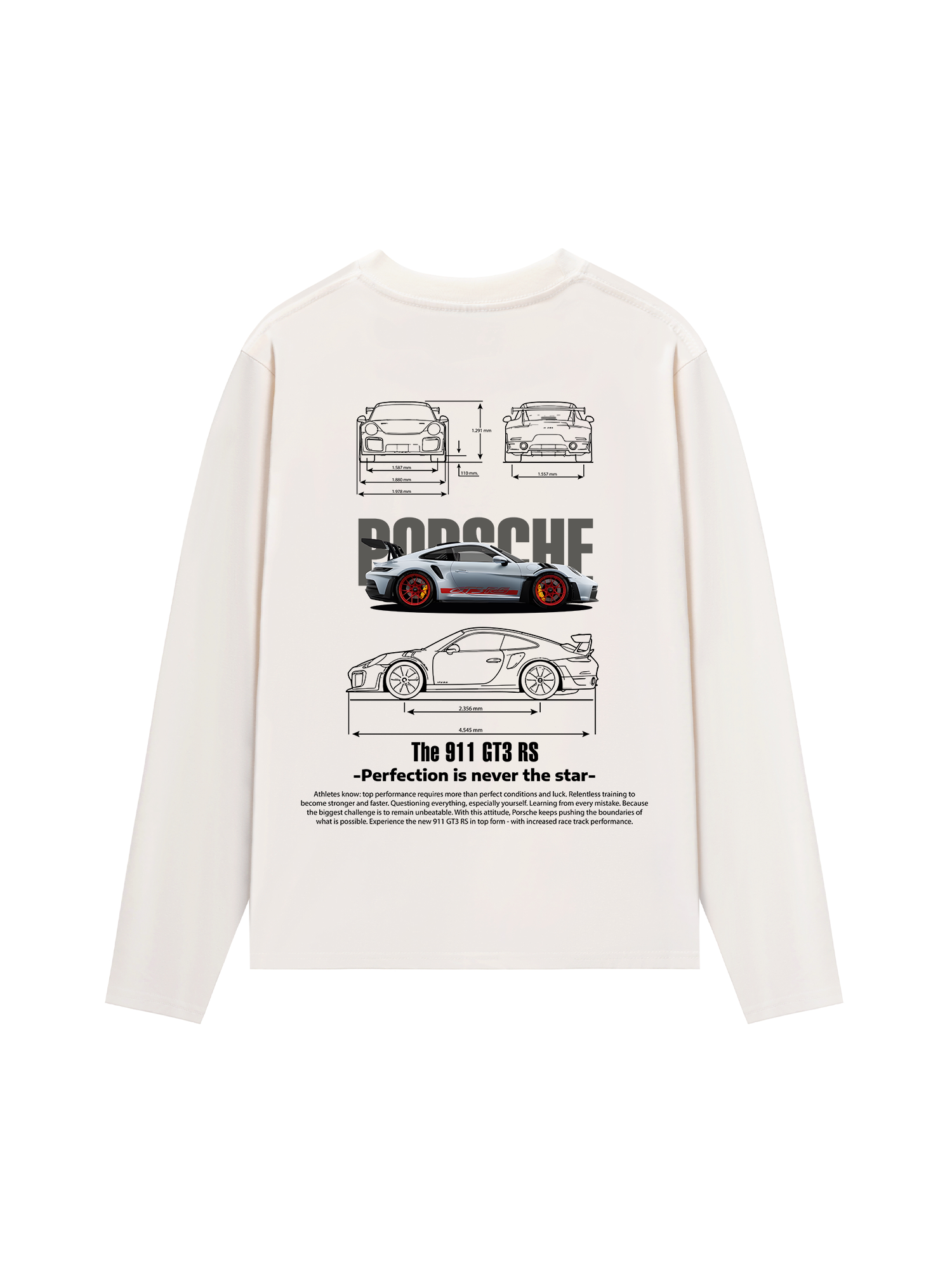 Áo Thun Dài Tay Porsche Blueprint 911 GT3 RS