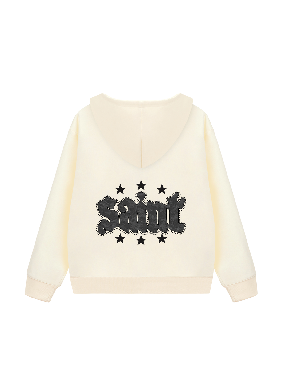 Áo Hoodie Zip Nỉ Hai Da  Black Saint Star