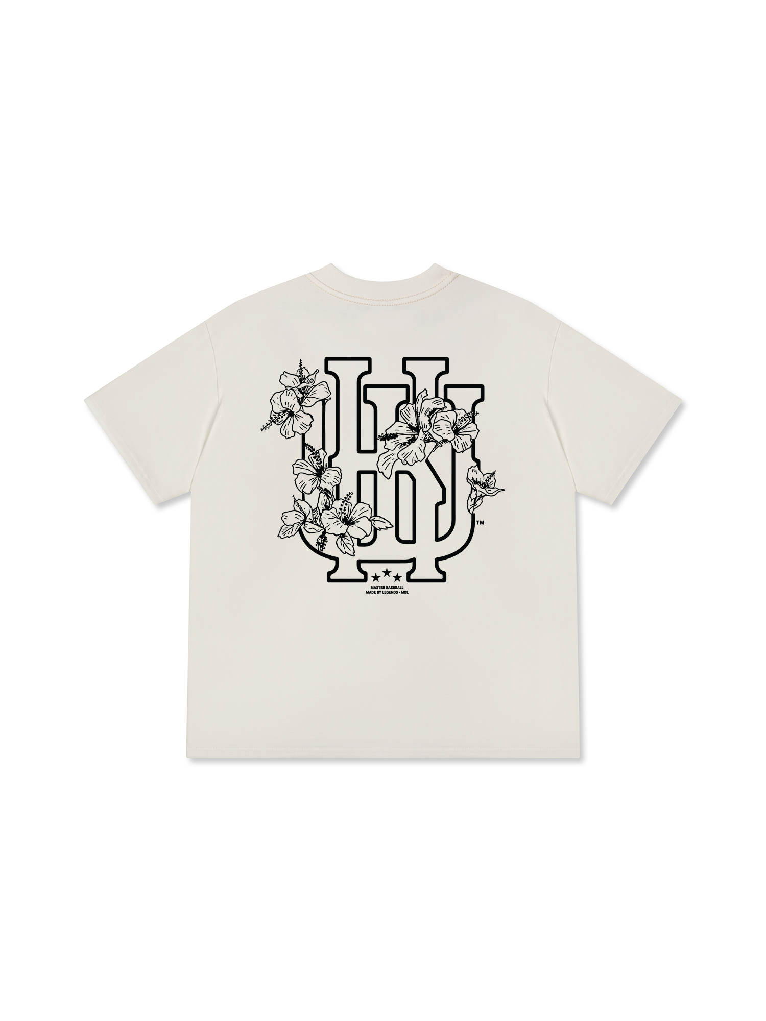 Áo Thun Relaxed Fit Master Baseball  Flower Black White