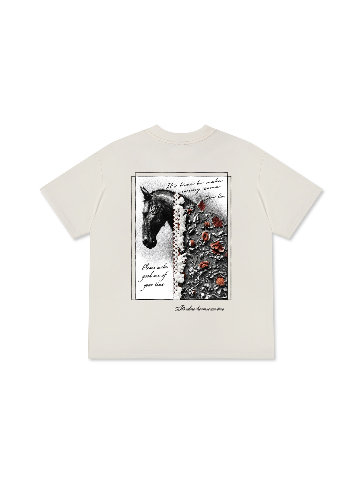 Áo Thun Relaxed Fit  Floral Horse