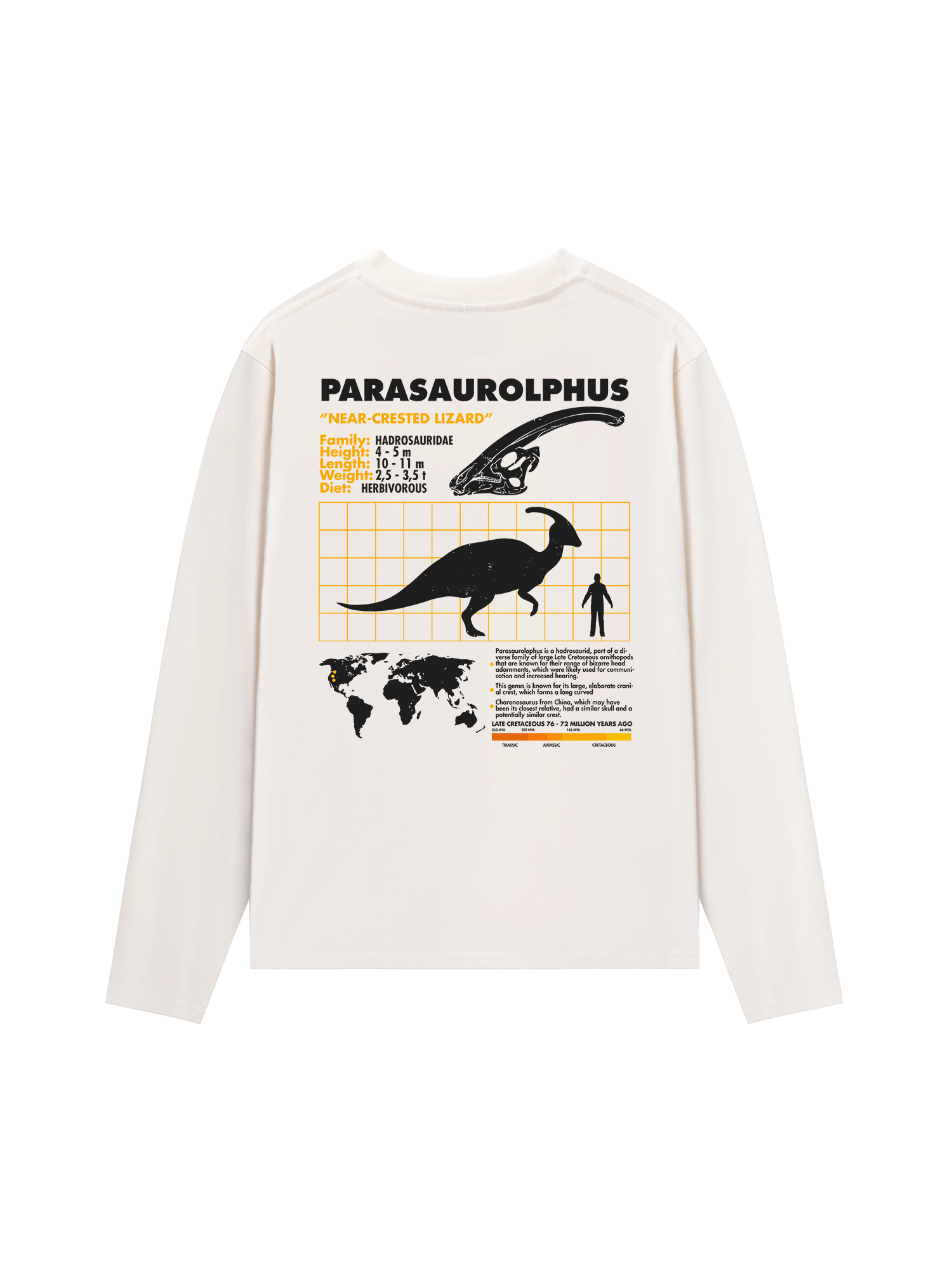 Áo Thun Dài Tay Wild Life Analysis Table Parasaurolphus