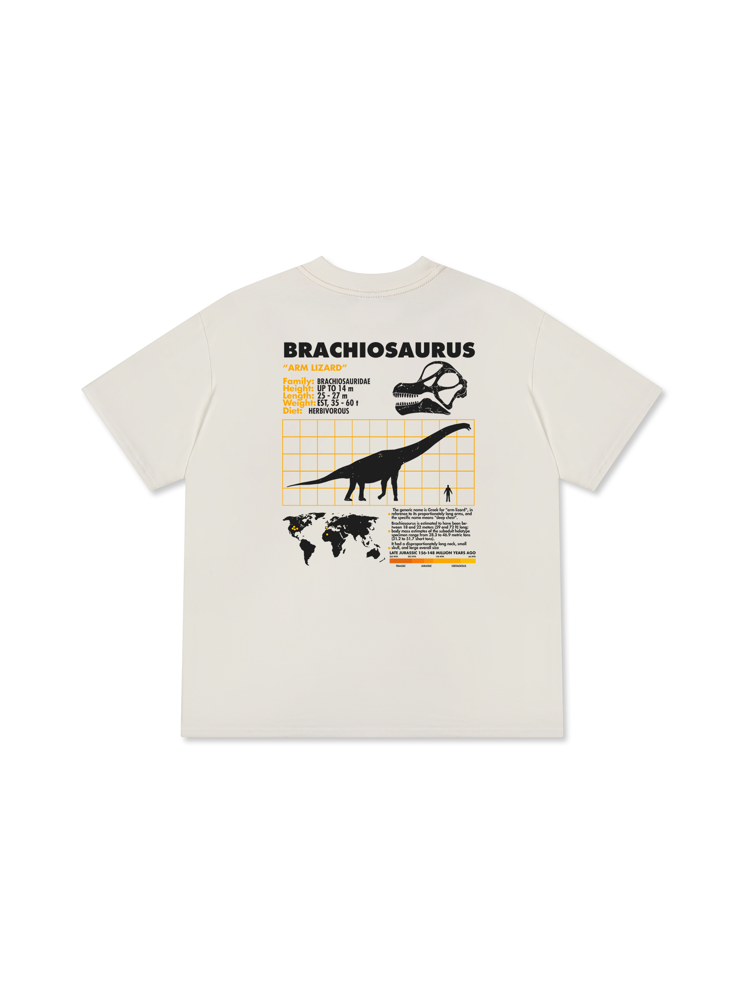 Áo Thun Relaxed Fit Analysis Table Brachiosaurus