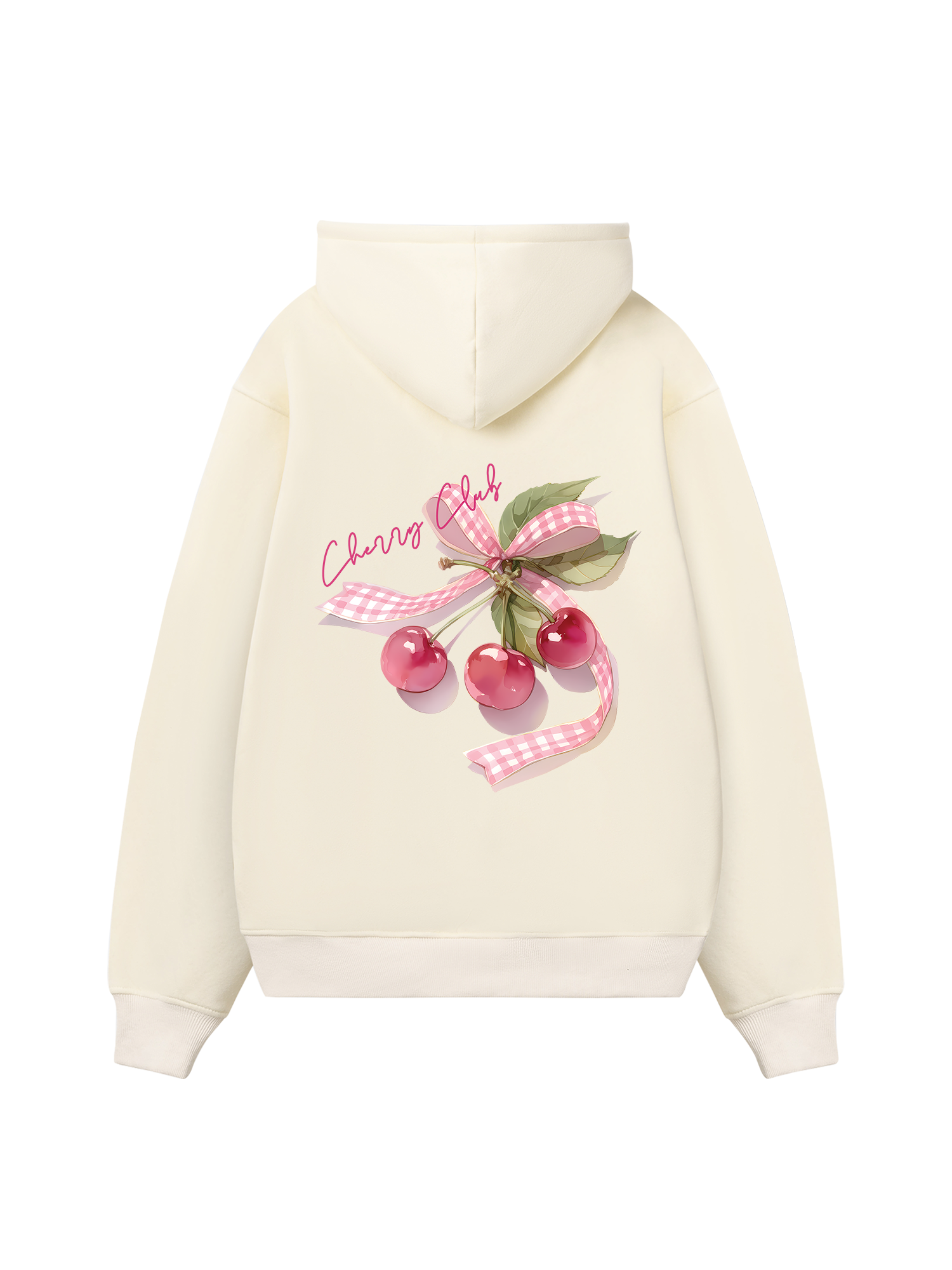 Cherry Club Pink Plaid Hoodie