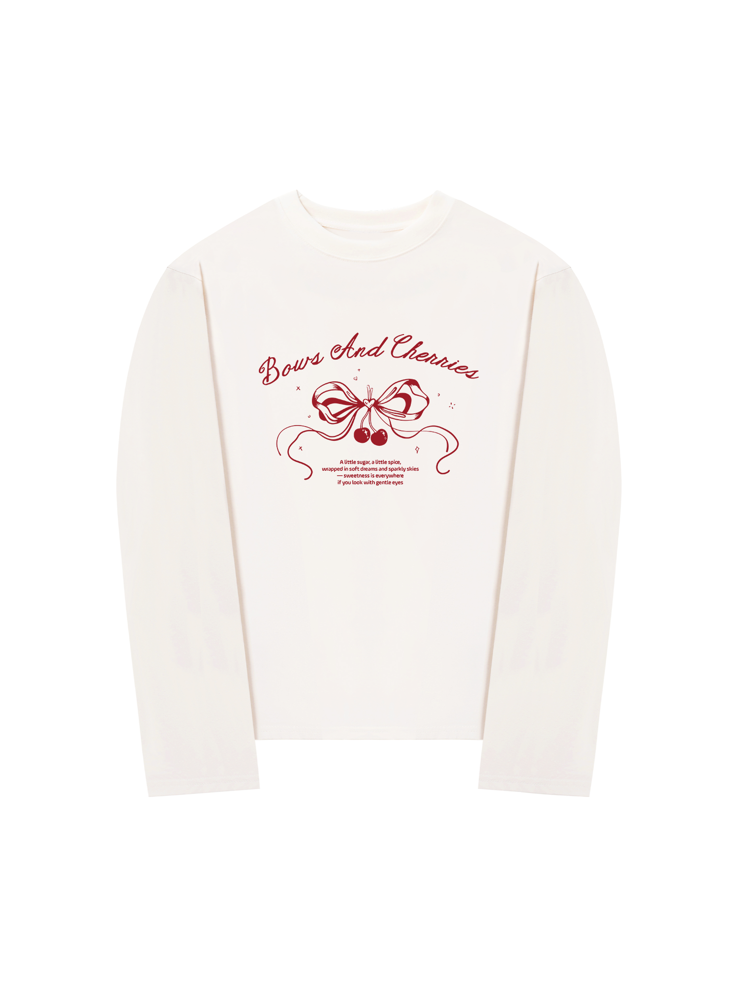 Áo Thun Dài Tay Bows And Cherries