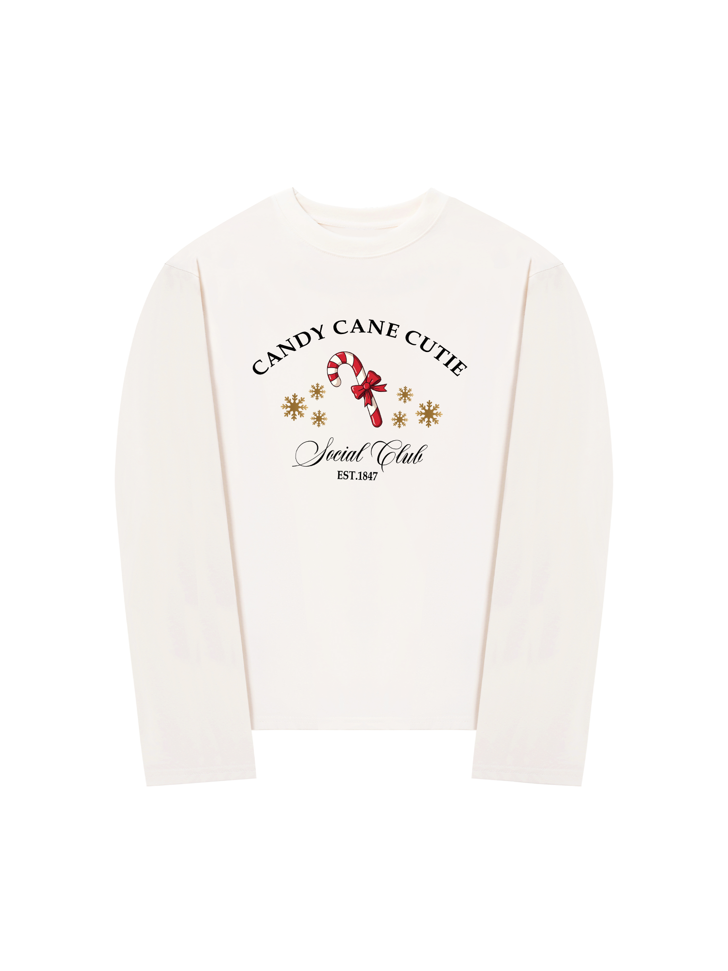 Áo Thun Dài Tay Candy Cane Cutie