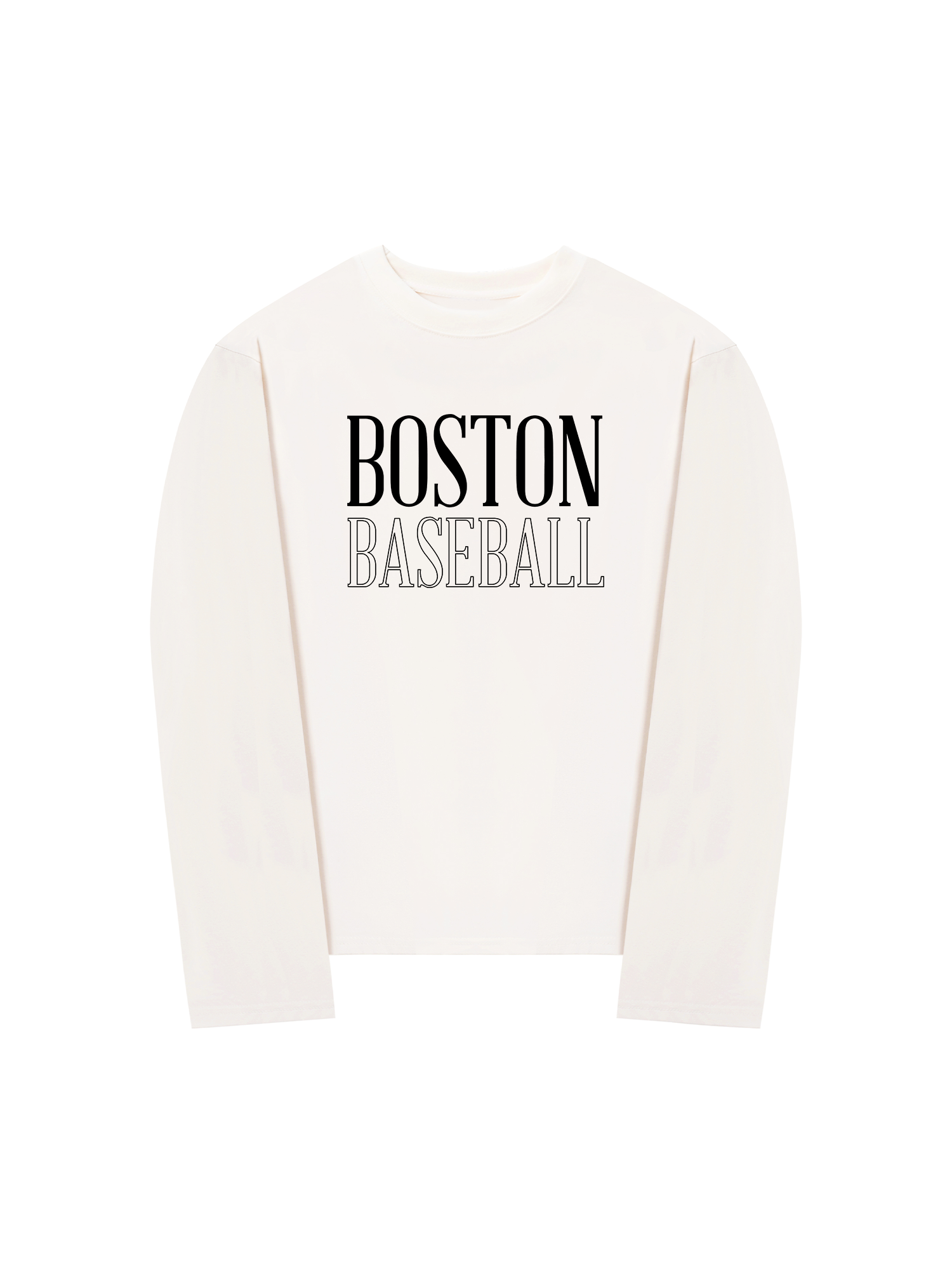 Áo Thun Dài Tay Baseball Basic Boston