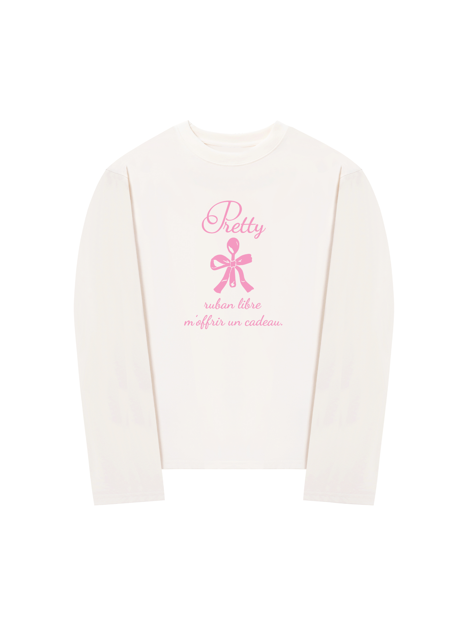 Áo Thun Dài Tay Ribbon Art Work Printing